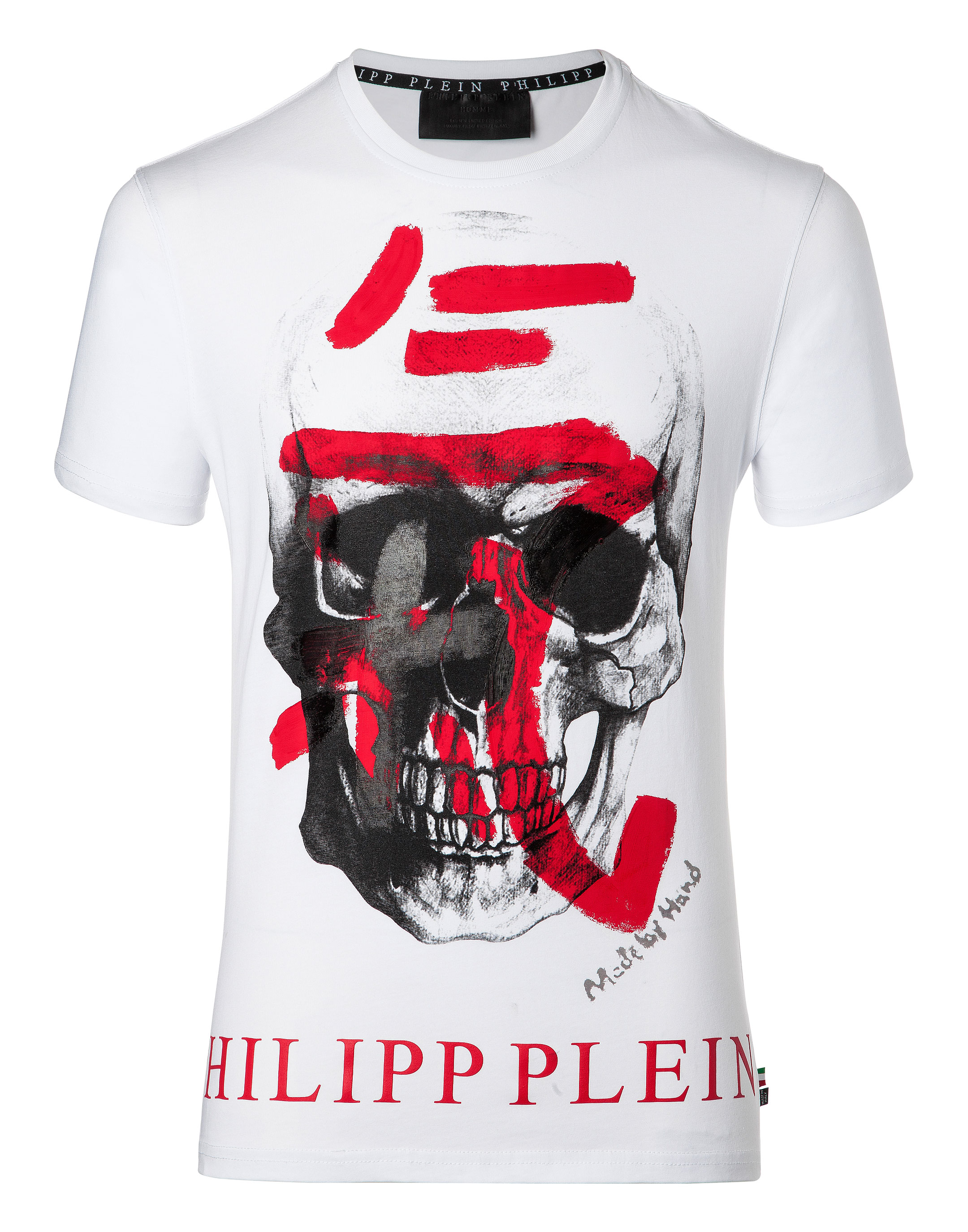 philipp plein t shirt red skull