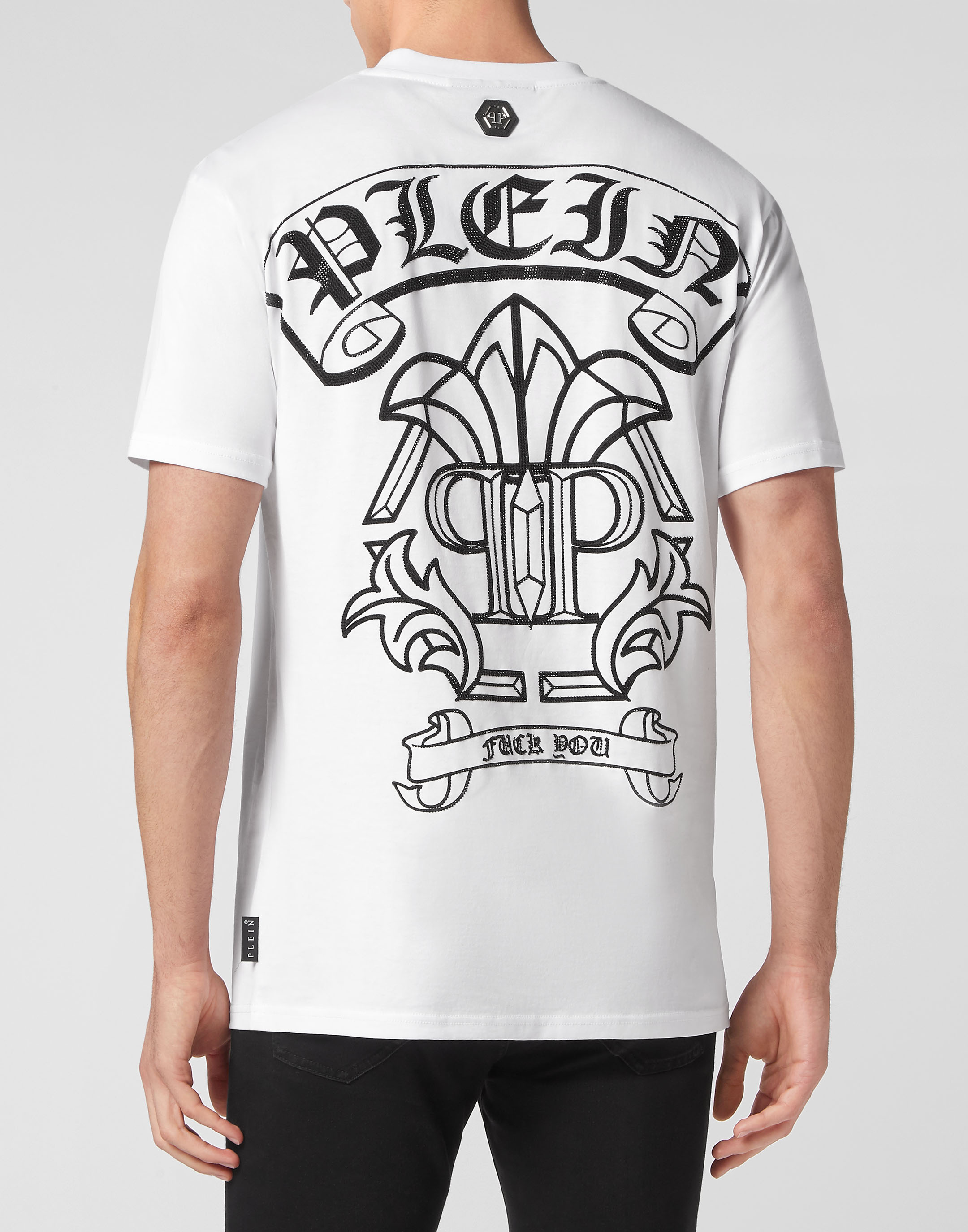 【PORTERNA】Monck Circle T-shirt Round Neck T-Shirt Stars & Skull | Philipp Plein Outlet