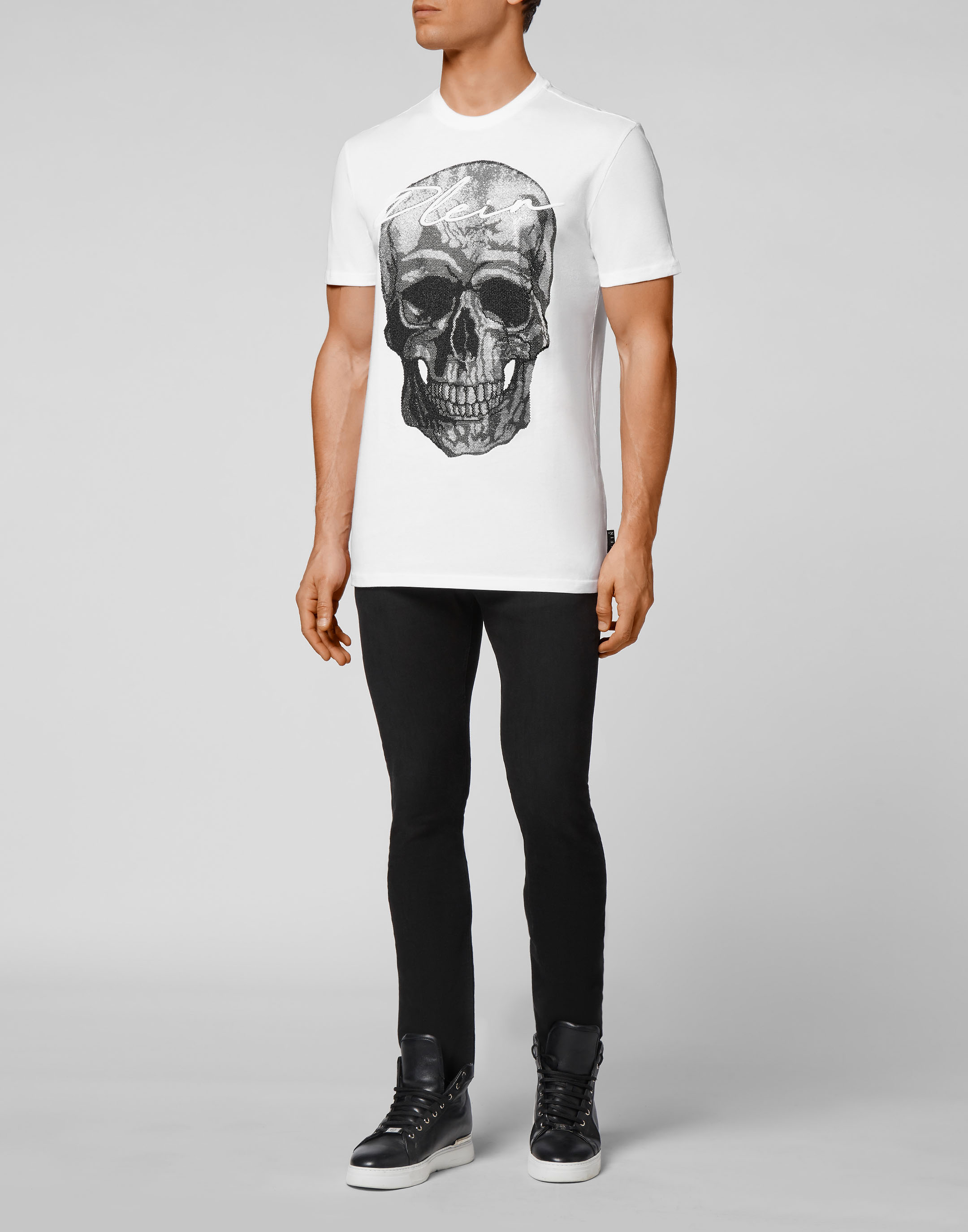 Philipp Plein Logo Skull Jersey T-shirt