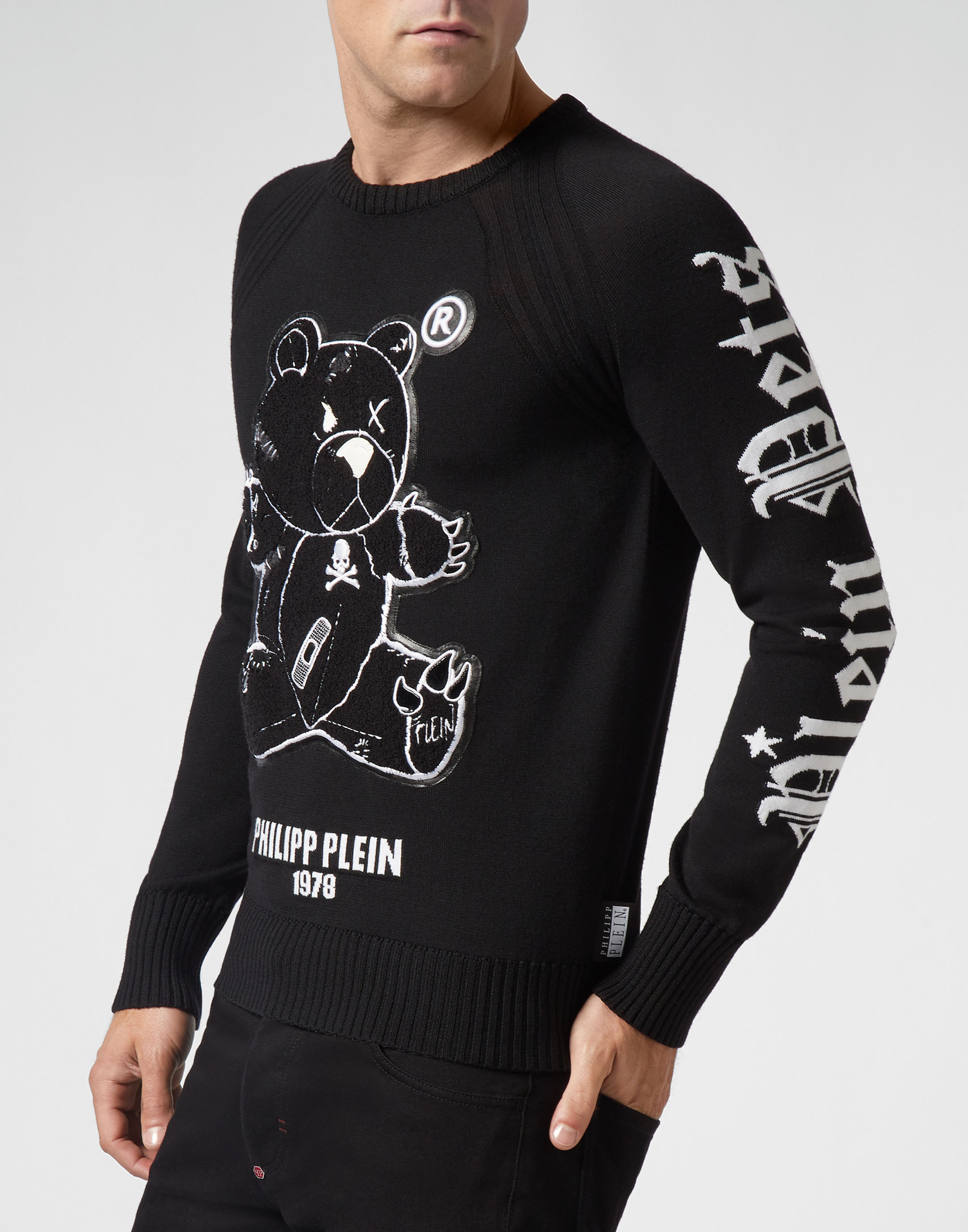 philipp plein teddy bear sweater