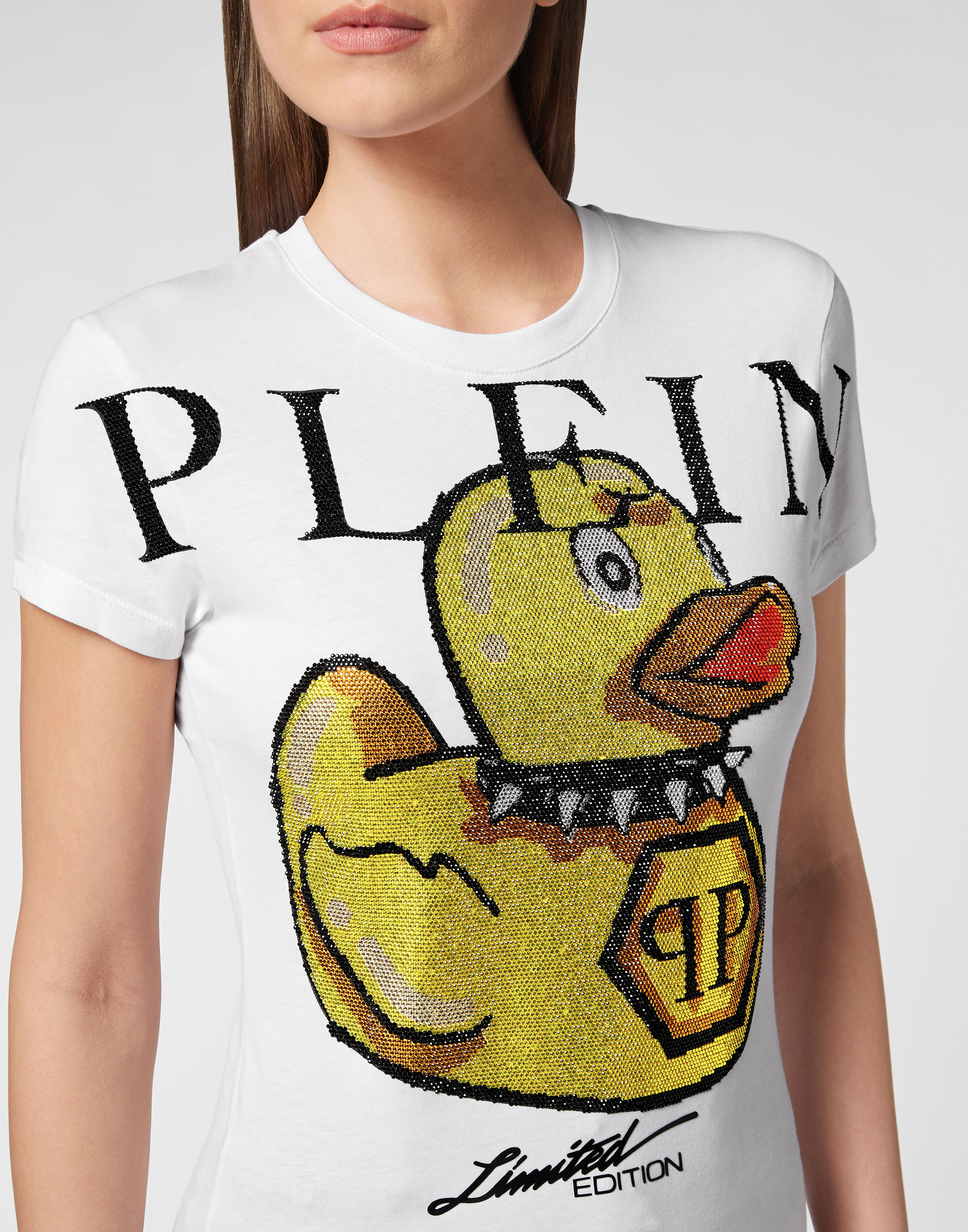 Philipp Plein - Duck Round-Neck T-Shirt - Women - Cotton - L - White