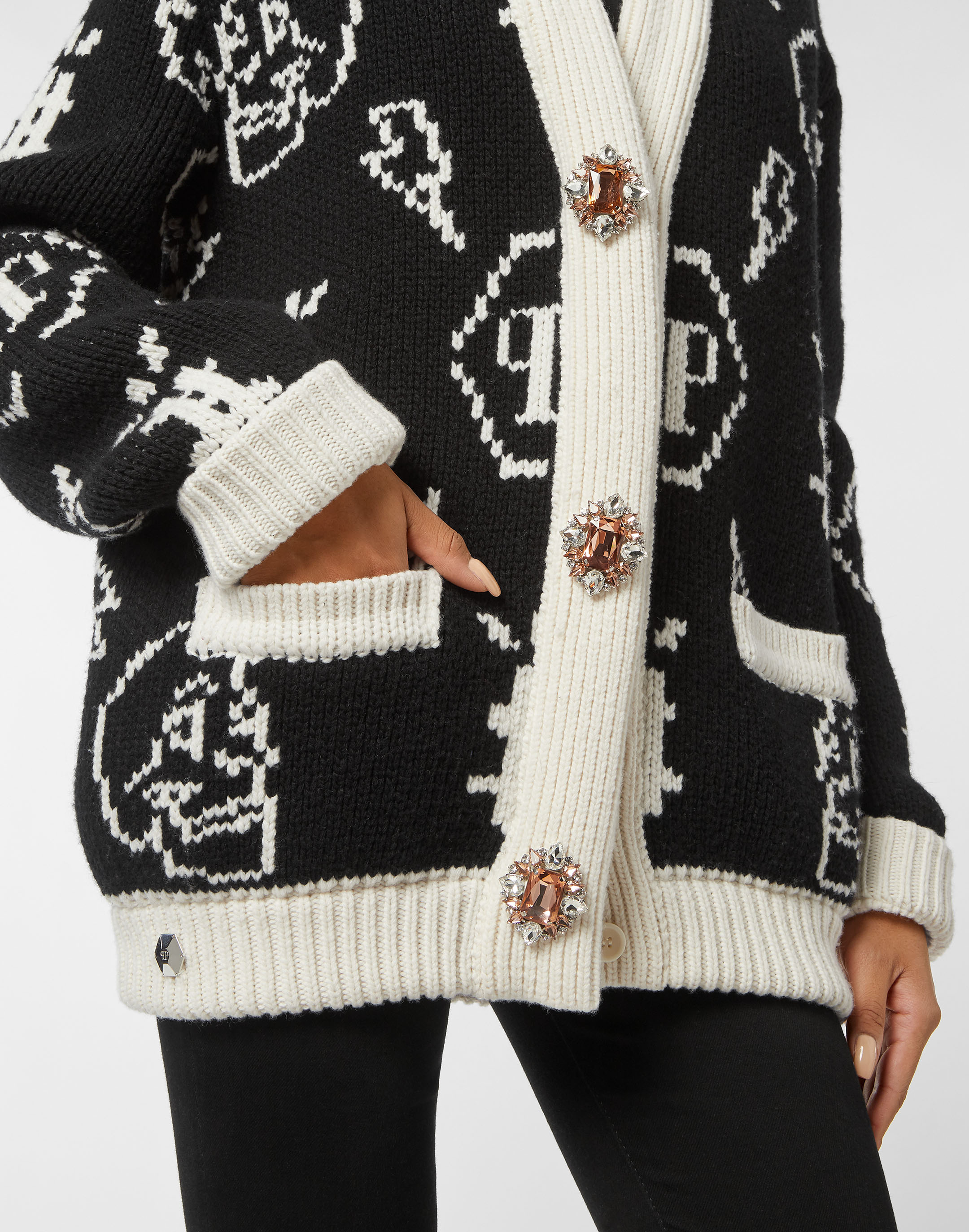 monogram jacquard sweater