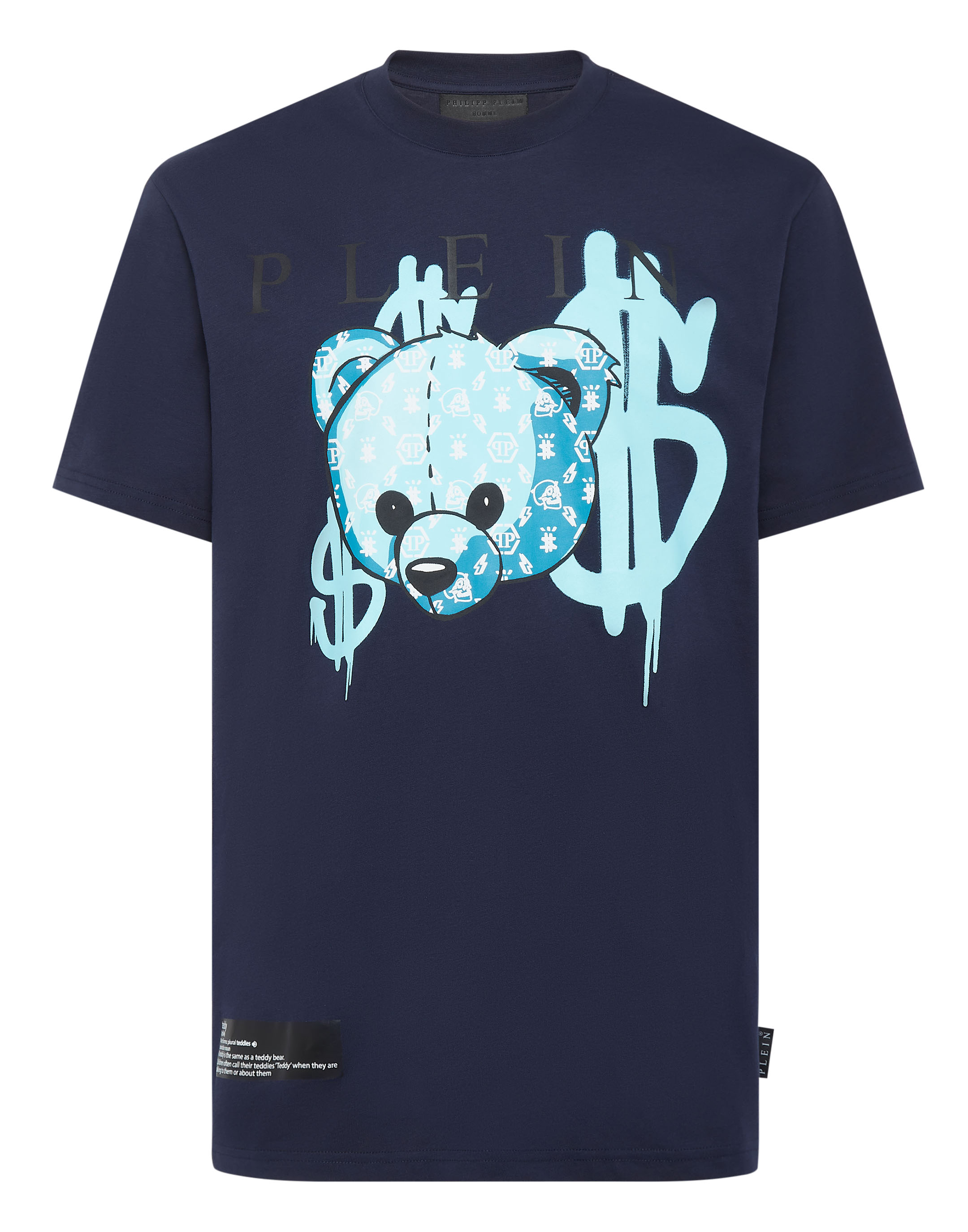 Tシャツ・カットソー Philipp Plein PACC MTK 6212 PJY002N TEDDY GLASS T-shirt T-shirt Round Neck SS Teddy Bear | Philipp Plein Outlet