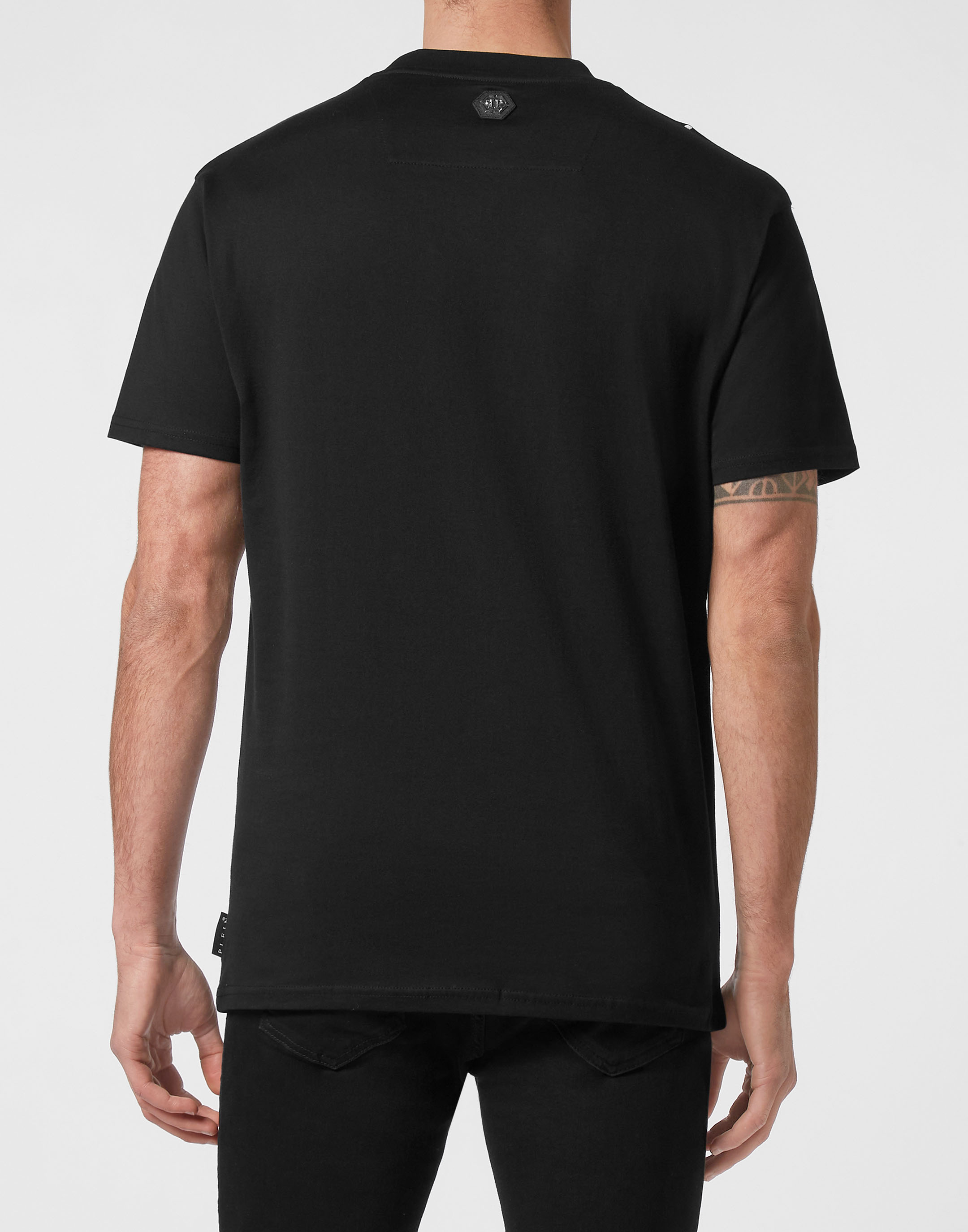 PHILIPP PLEIN SS タトゥ ラウントネック Tシャツ 【関税込】 T-shirt Round Neck SS Hand Painted Philipp Plein TM