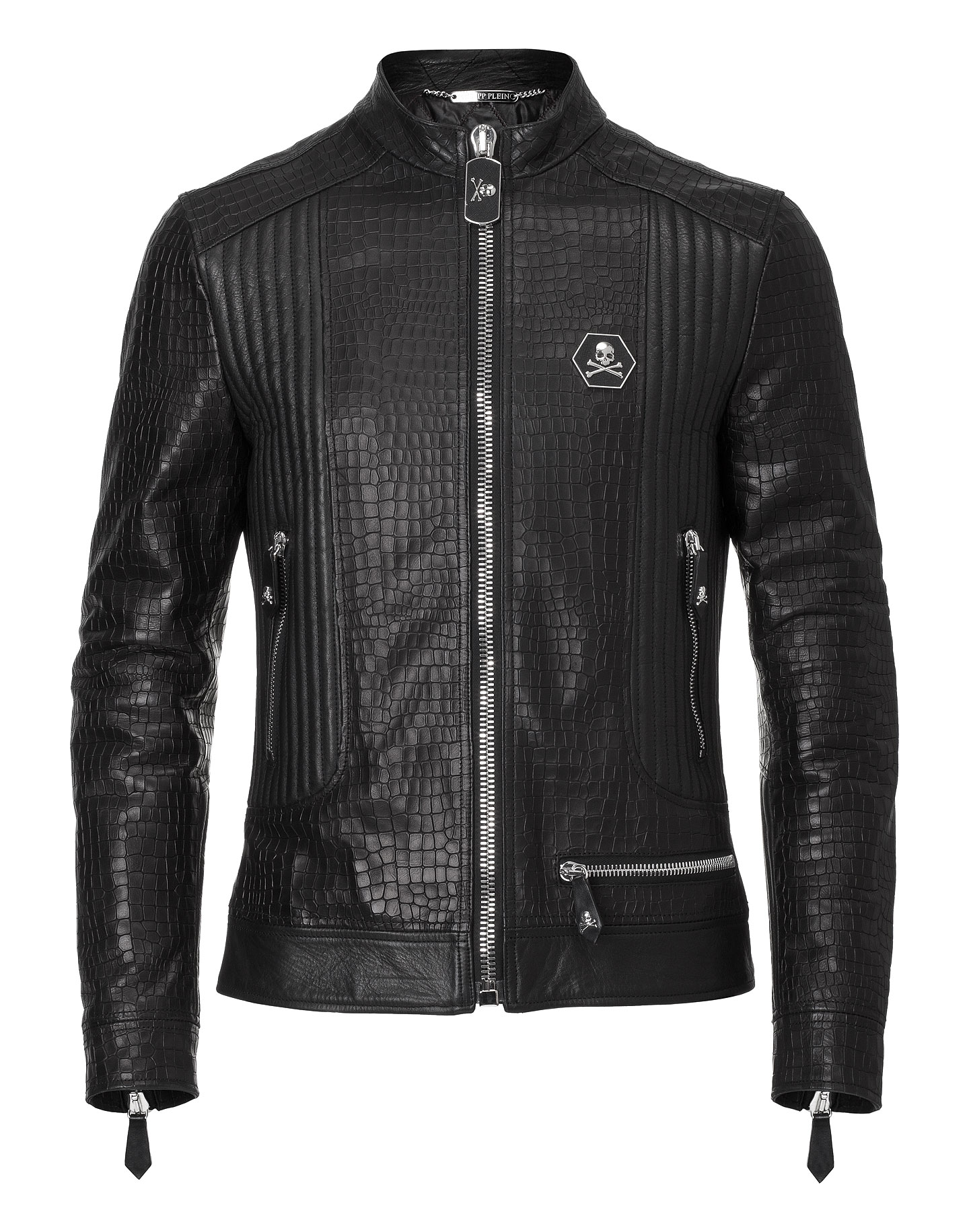 philipp plein croco leather jacket