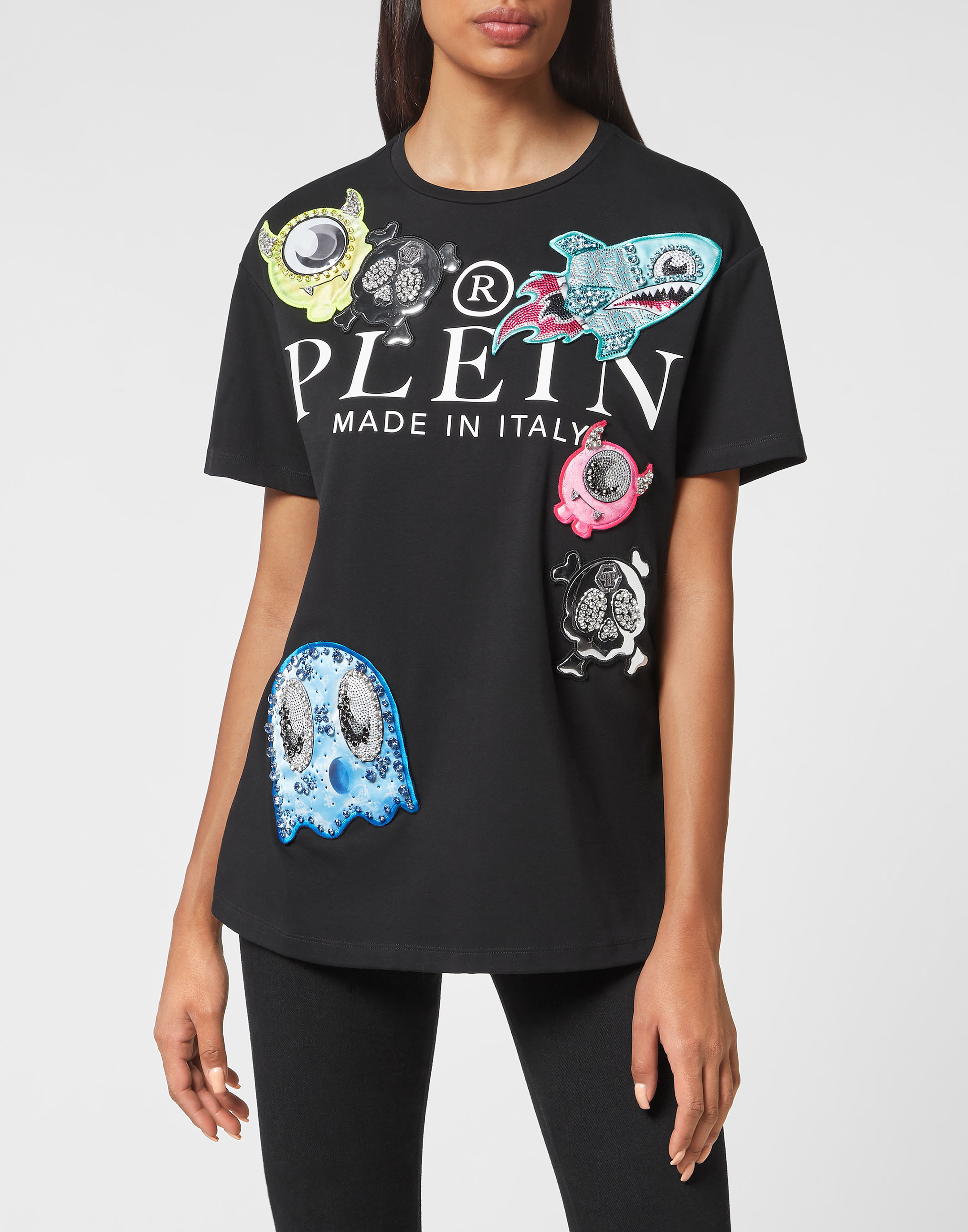 Tシャツ・カットソー Philipp Plein ROUND NECK MONSTERS T-shirt Tシャツ・カットソー Philipp Plein ROUND NECK MONSTERS T