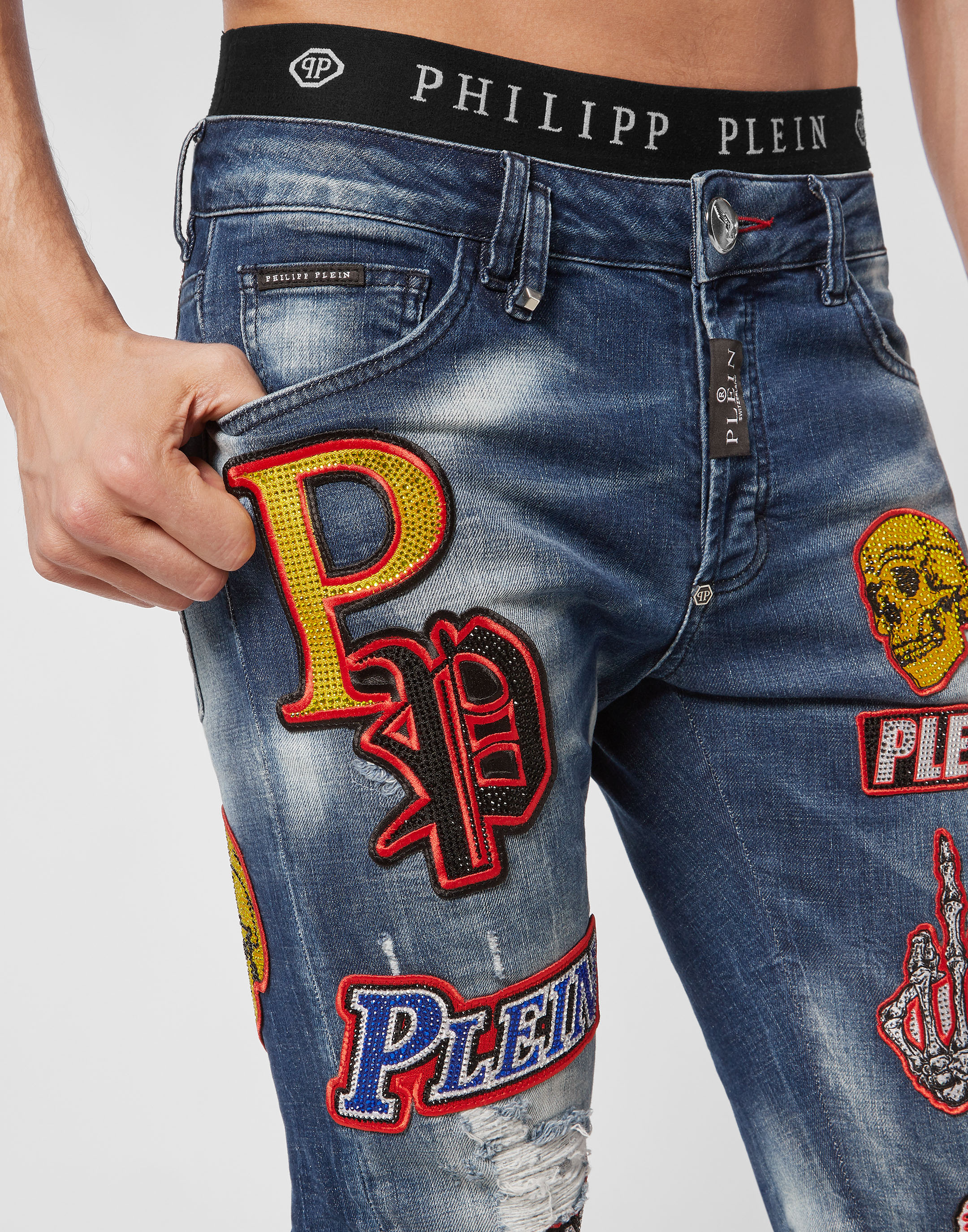 Denim Jacket Patches  Philipp Plein Outlet