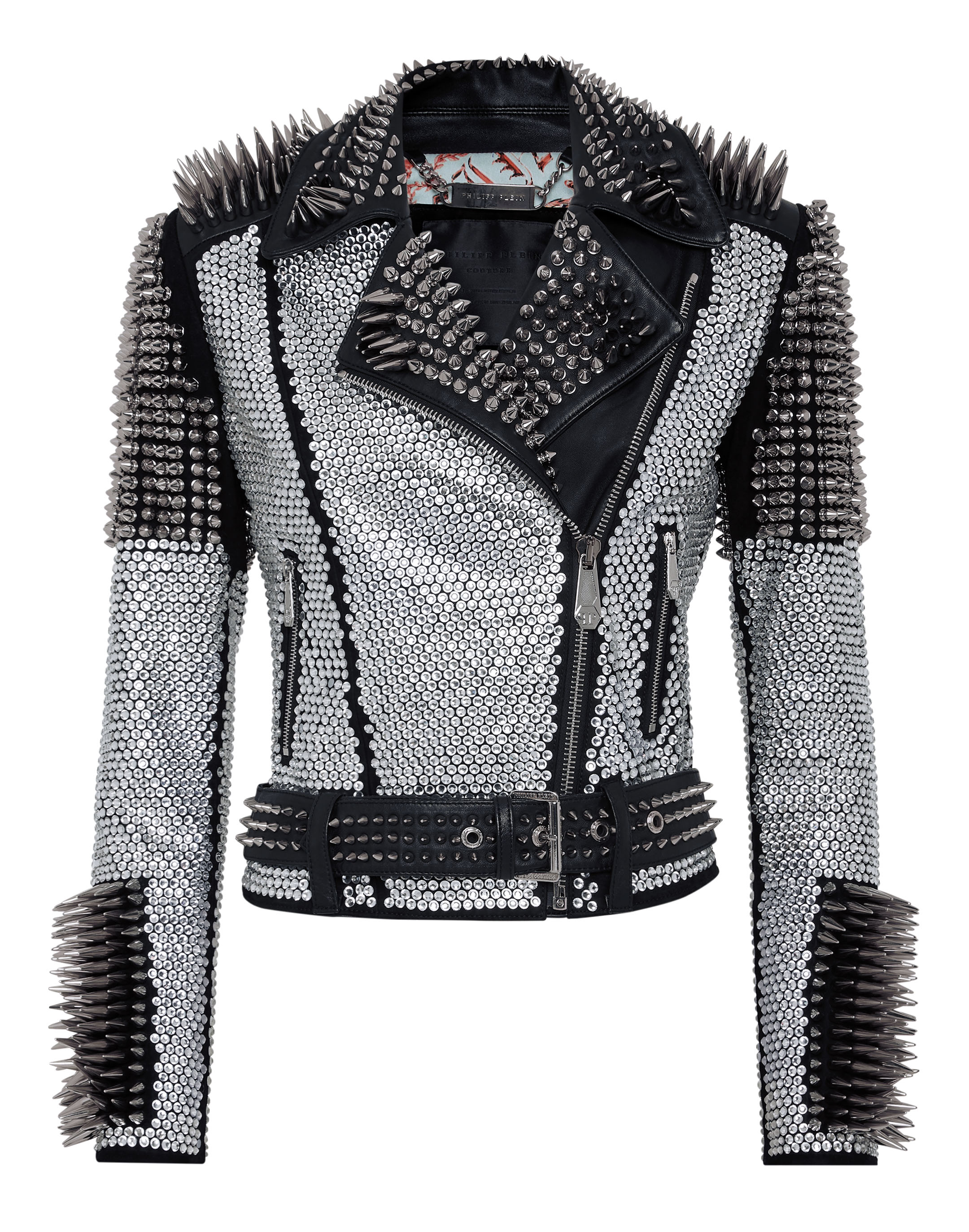 Leather Biker Jacket Studs | Philipp Plein Outlet