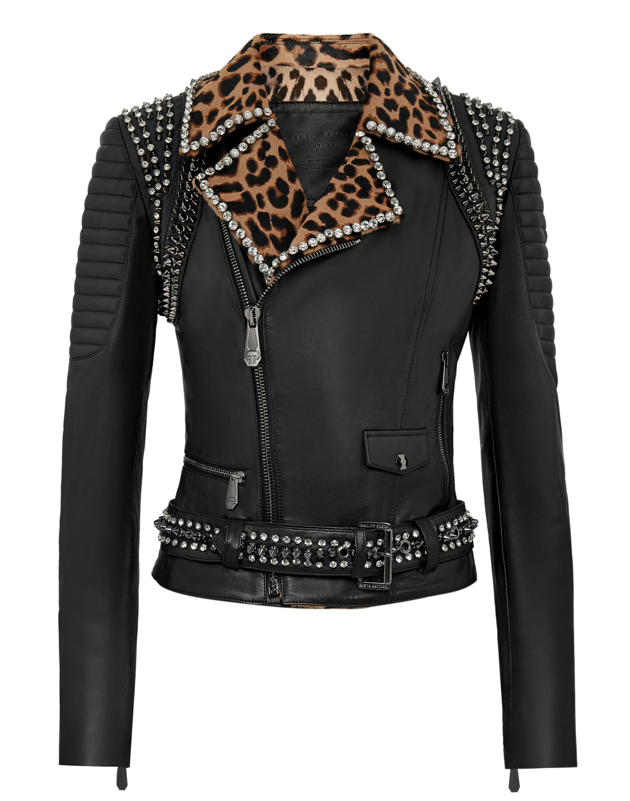 Leather Biker Leopard | Philipp Plein Outlet philipp plein black friday