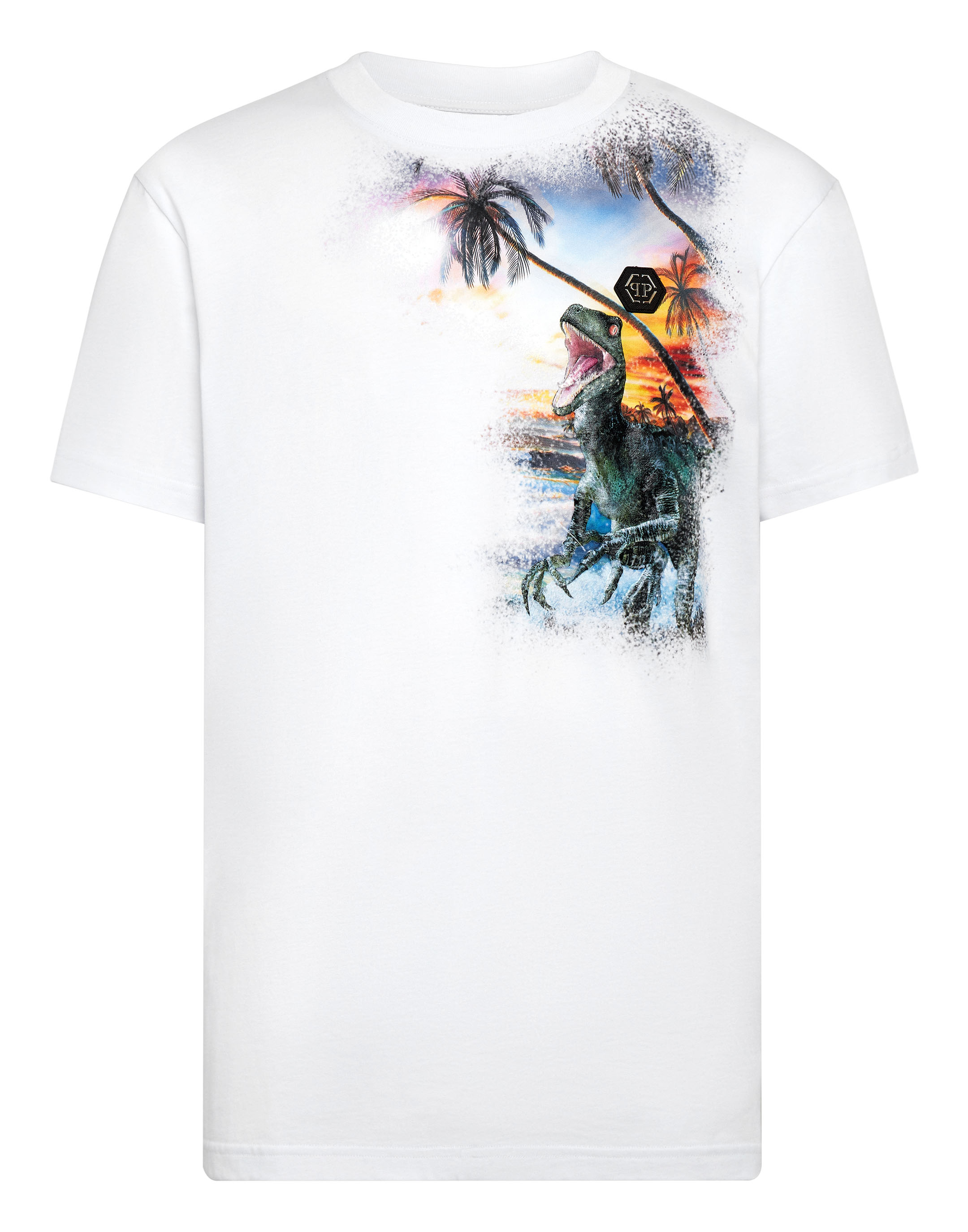 Tシャツ・カットソー Philipp Plein SACC MTK6077 PJY002N ROUND NECK HAWAII T-shirt SACC-MTK6077-PJY002N_01_m.jpg