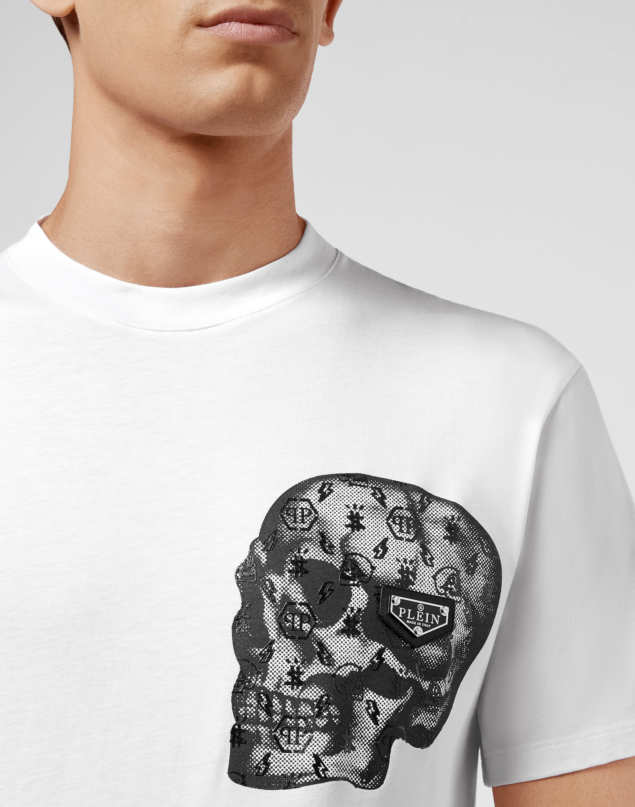 Objetivo Desafío ala T-shirt Round Neck SS print Skull | Philipp Plein Outlet