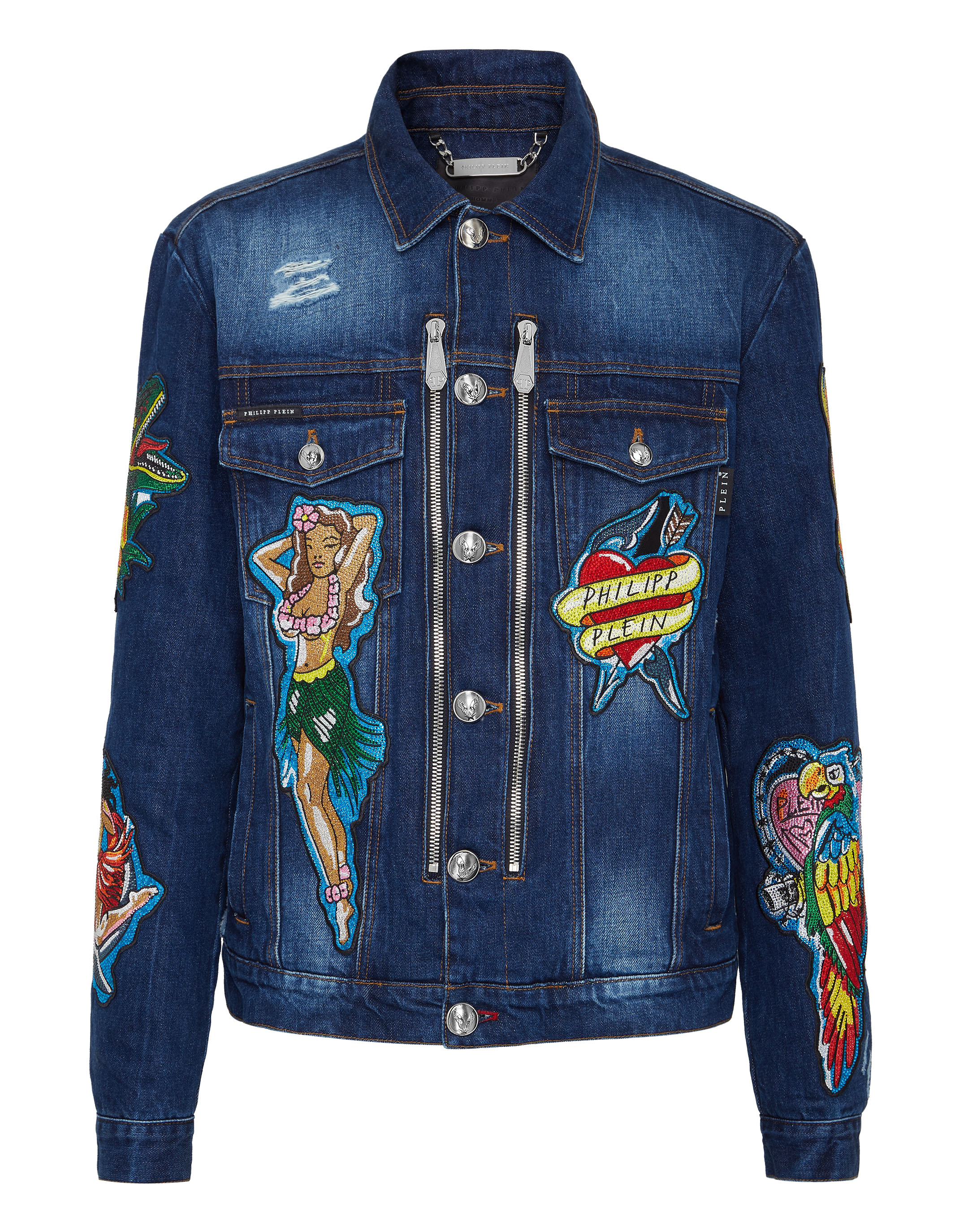 Philipp Plein Hawaii ボンバージャケット Philipp Plein Hawaii ボンバージャケット | ブルー | FARFETCH JP