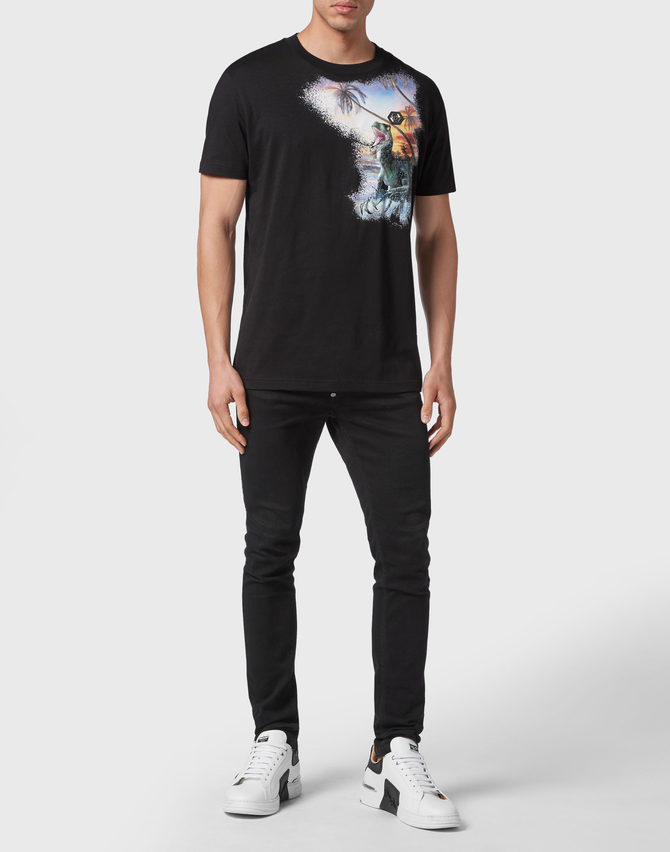 T-shirt Round Neck SS Hawaii | Philipp Plein Outlet T-shirt Round Neck SS Hawaii | Philipp Plein Outlet