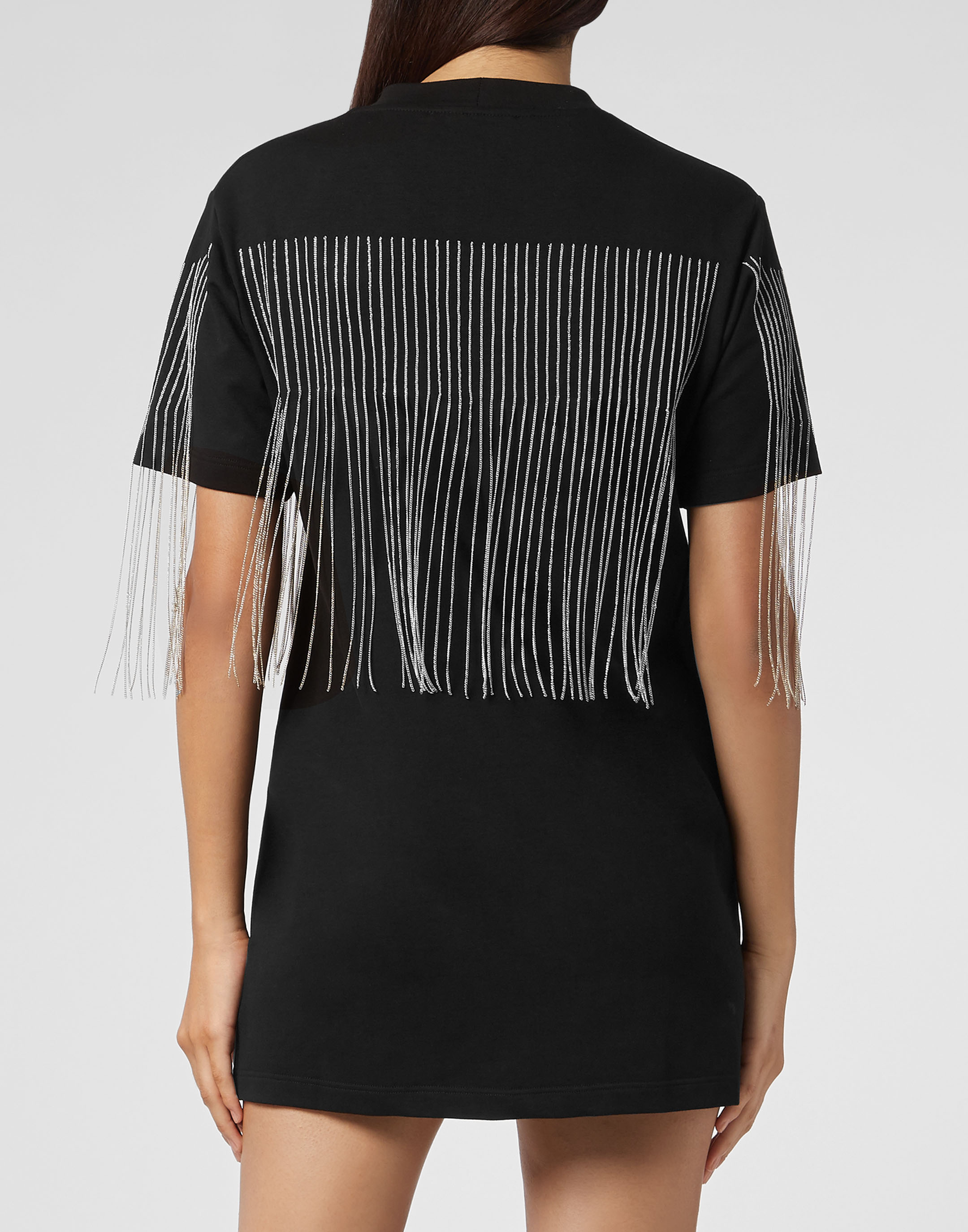 fringe t shirt dress