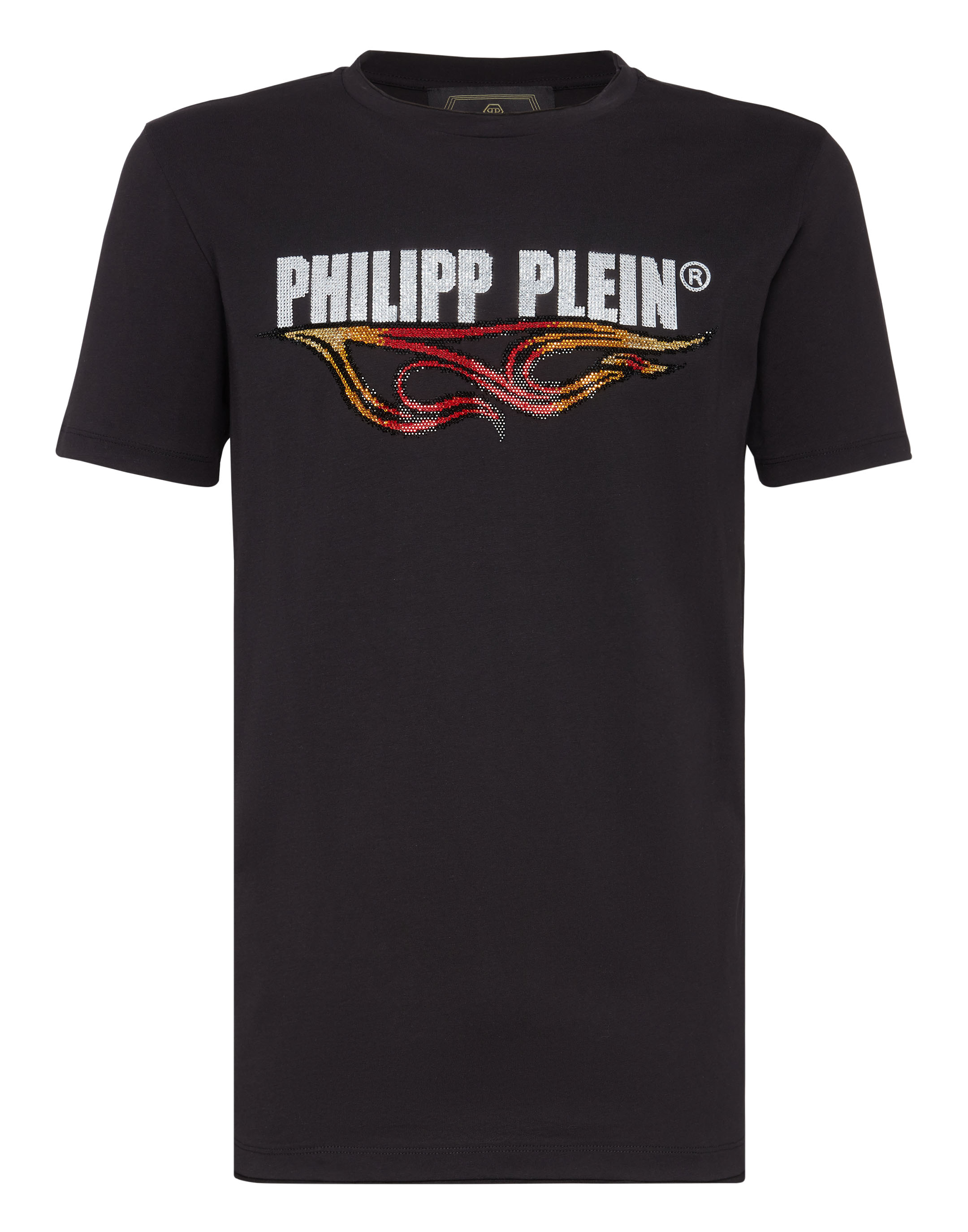 Tシャツ・カットソー Philipp Plein PACC MTK 6212 PJY002N TEDDY GLASS T-shirt T-shirt Gold Cut Round Neck Flame | Philipp Plein Outlet