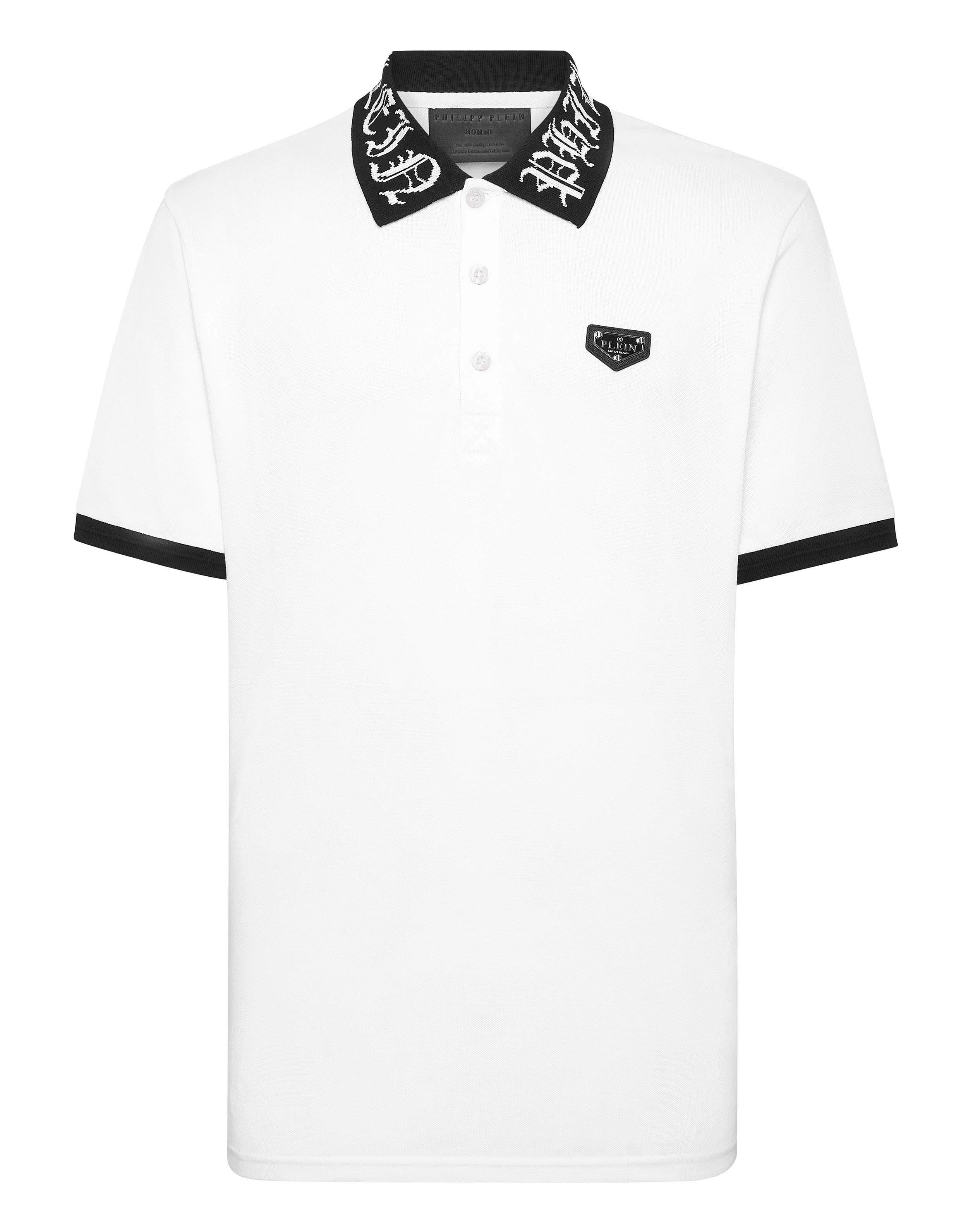 Tシャツ・カットソー PHILIPP PLEIN Men Polo Shirts SADC MTK6842 PJY002N01 WHITE Polo shirt SS Philipp Plein Sport
