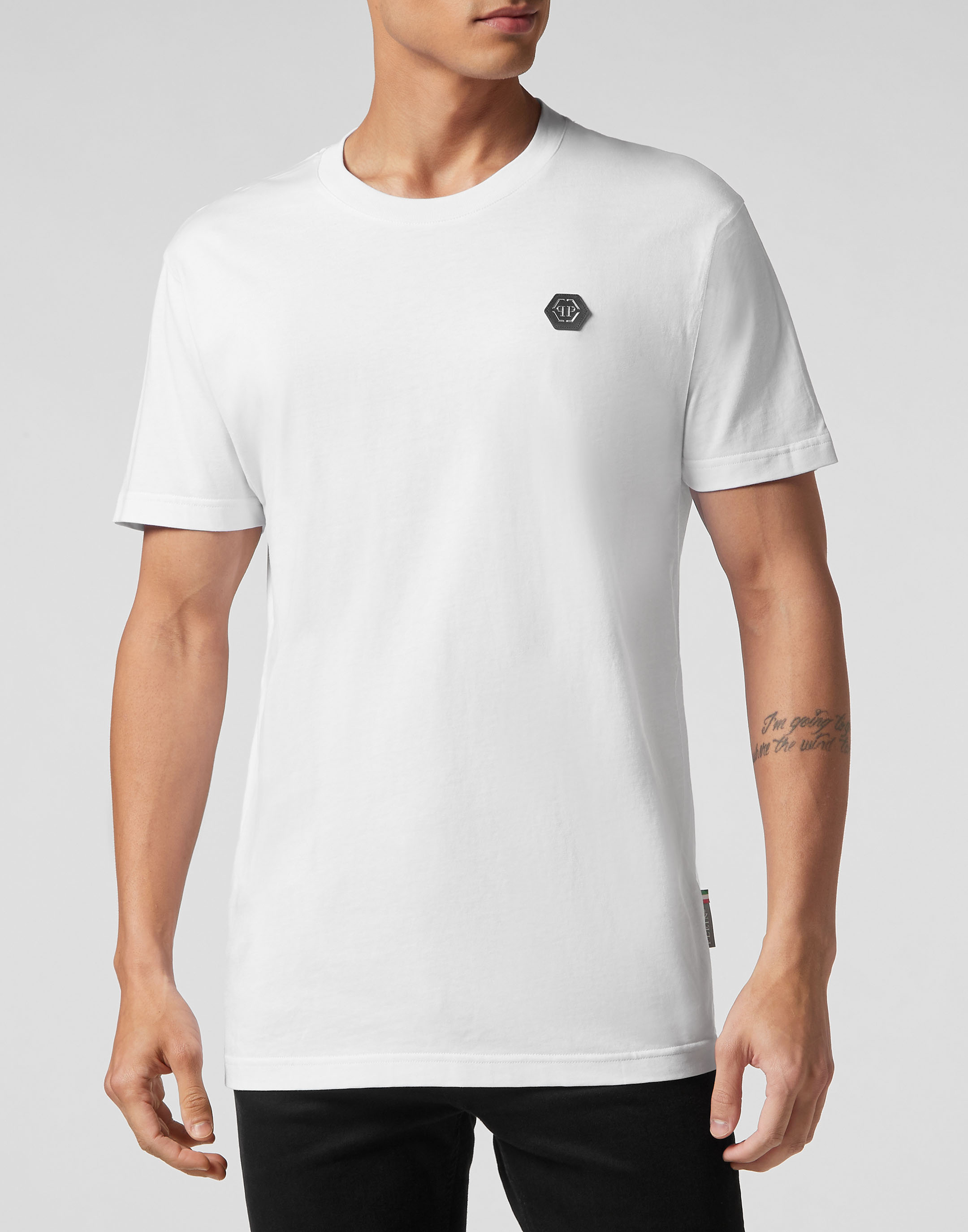 Tシャツ・カットソー PHILIPP PLEIN Men T-shirt White FACCMTK6187PJY002N 01 T-shirt Round Neck SS | Philipp Plein Outlet