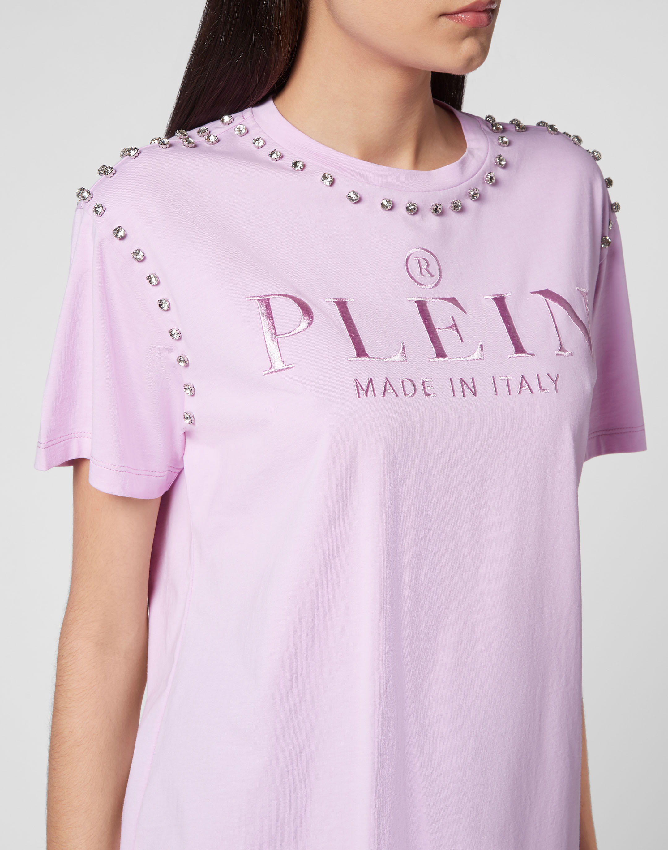 PHILIPP PLEIN ラウンドネックSSTシャツ T-shirt Round Neck SS Strass Hexagon | Philipp Plein Outlet