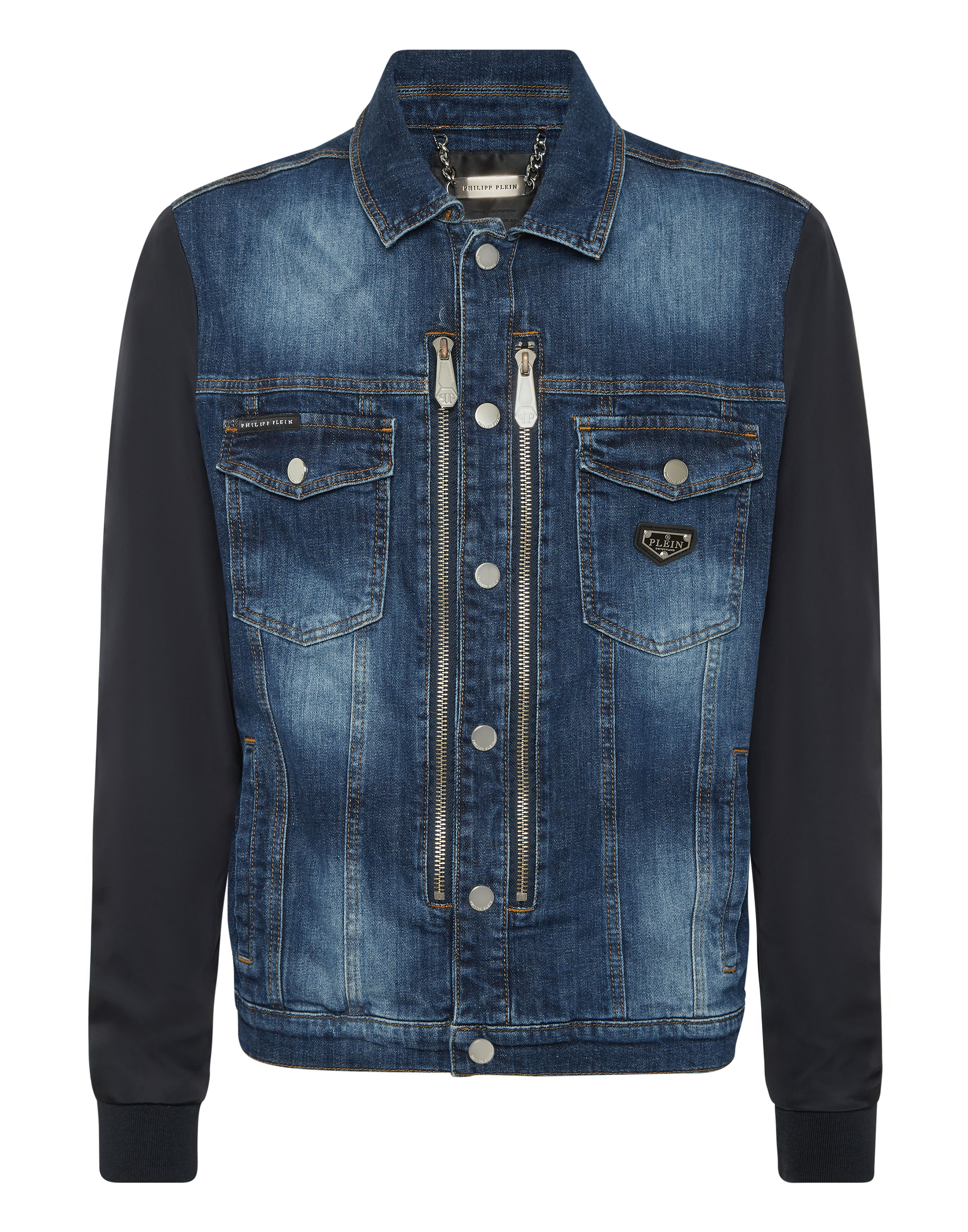 Composed Denim Zip Jacket College | Philipp Plein Outlet