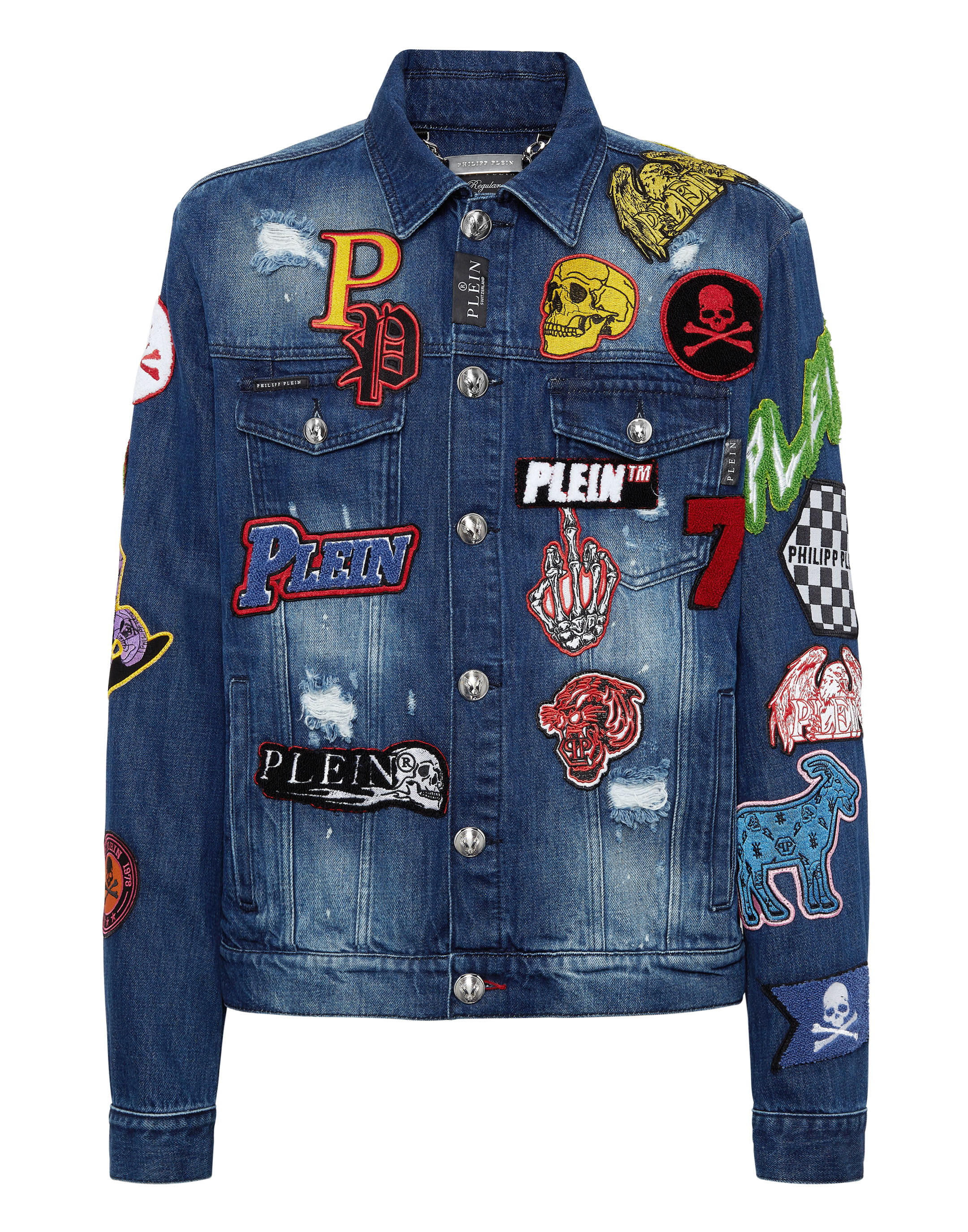 Denim Jacket Patches  Philipp Plein Outlet