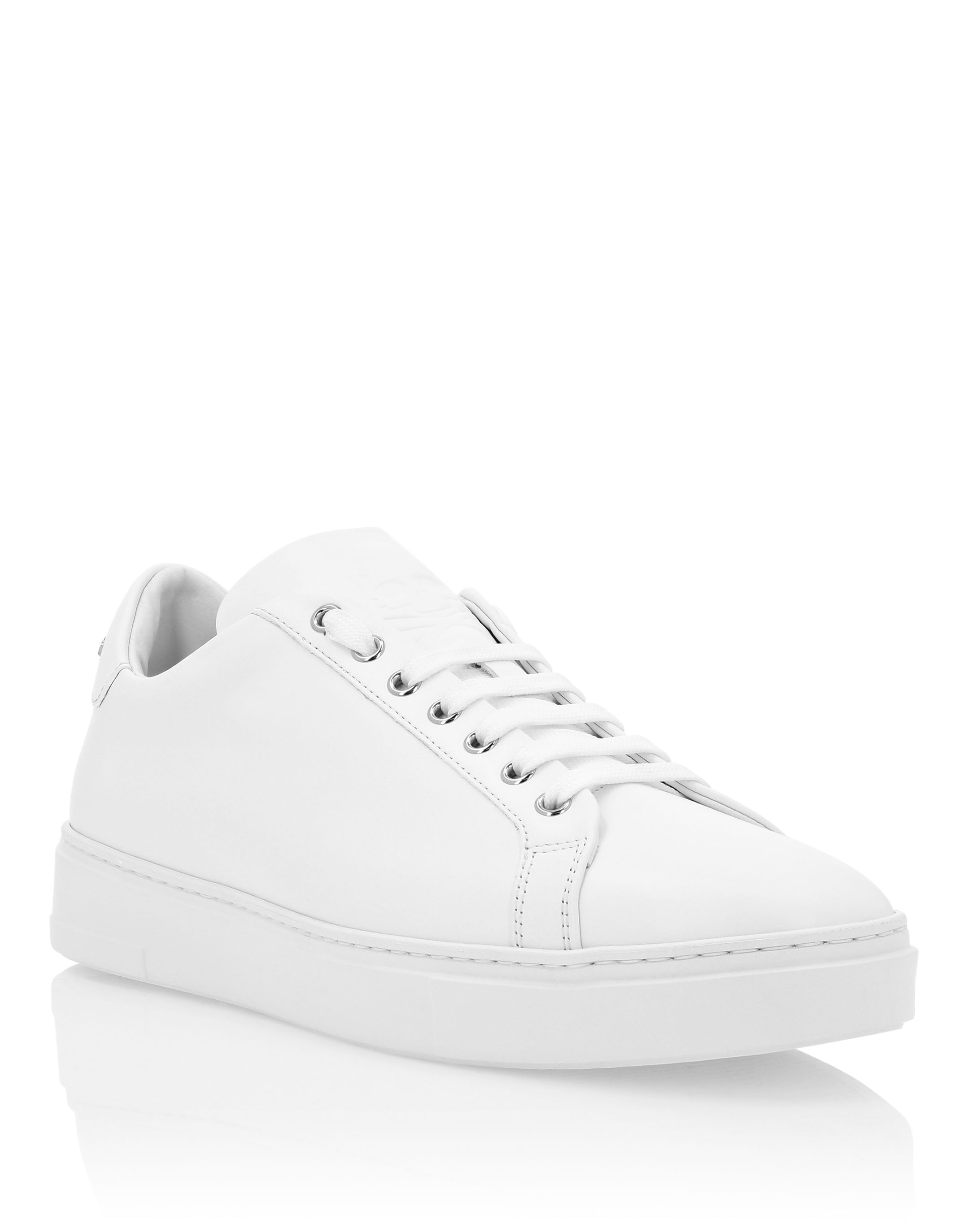 chanel silver and white sneakers