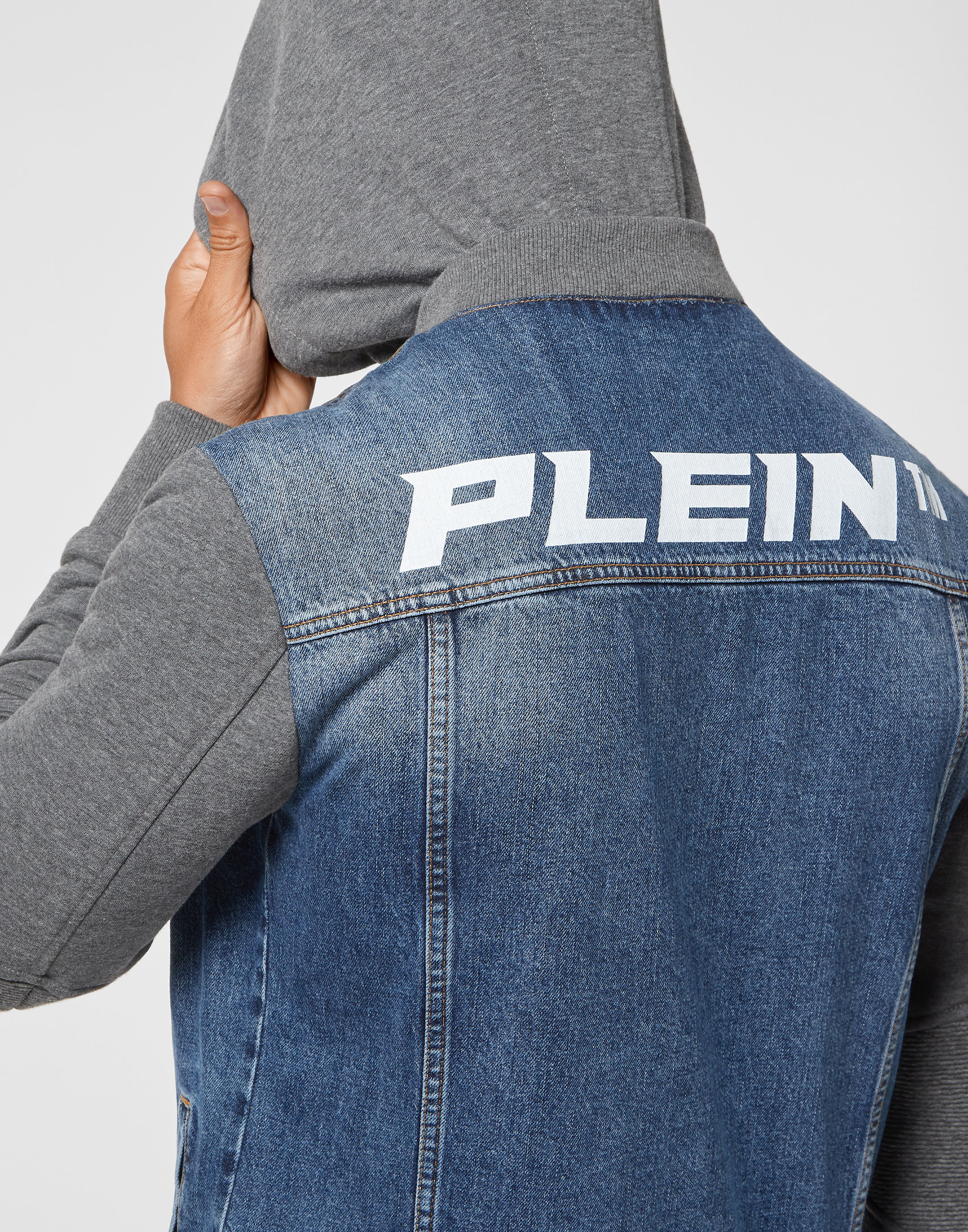 Men's Logo Graphic Denim Hoodie Jacket | Men's Up to 50% Off Select Styles  | HollisterCo.com