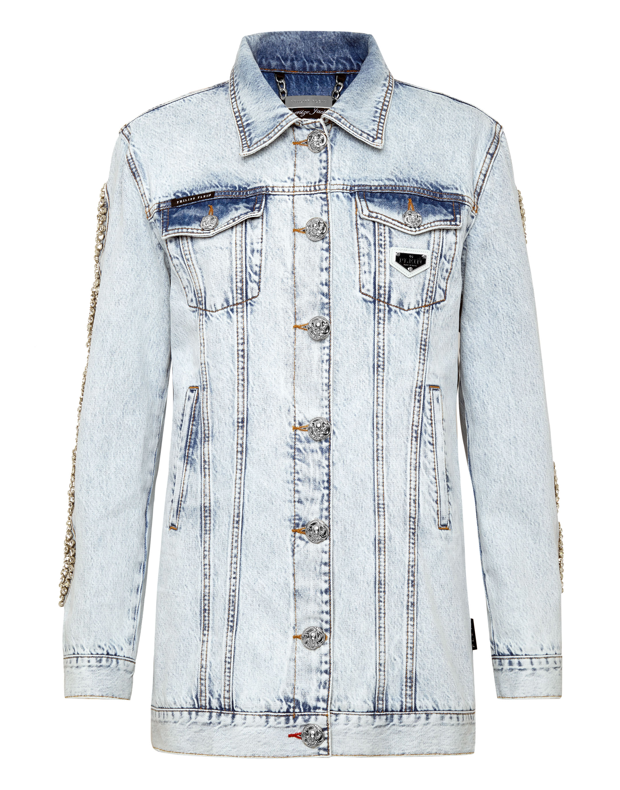 Denim Jacket Skull  Philipp Plein Outlet