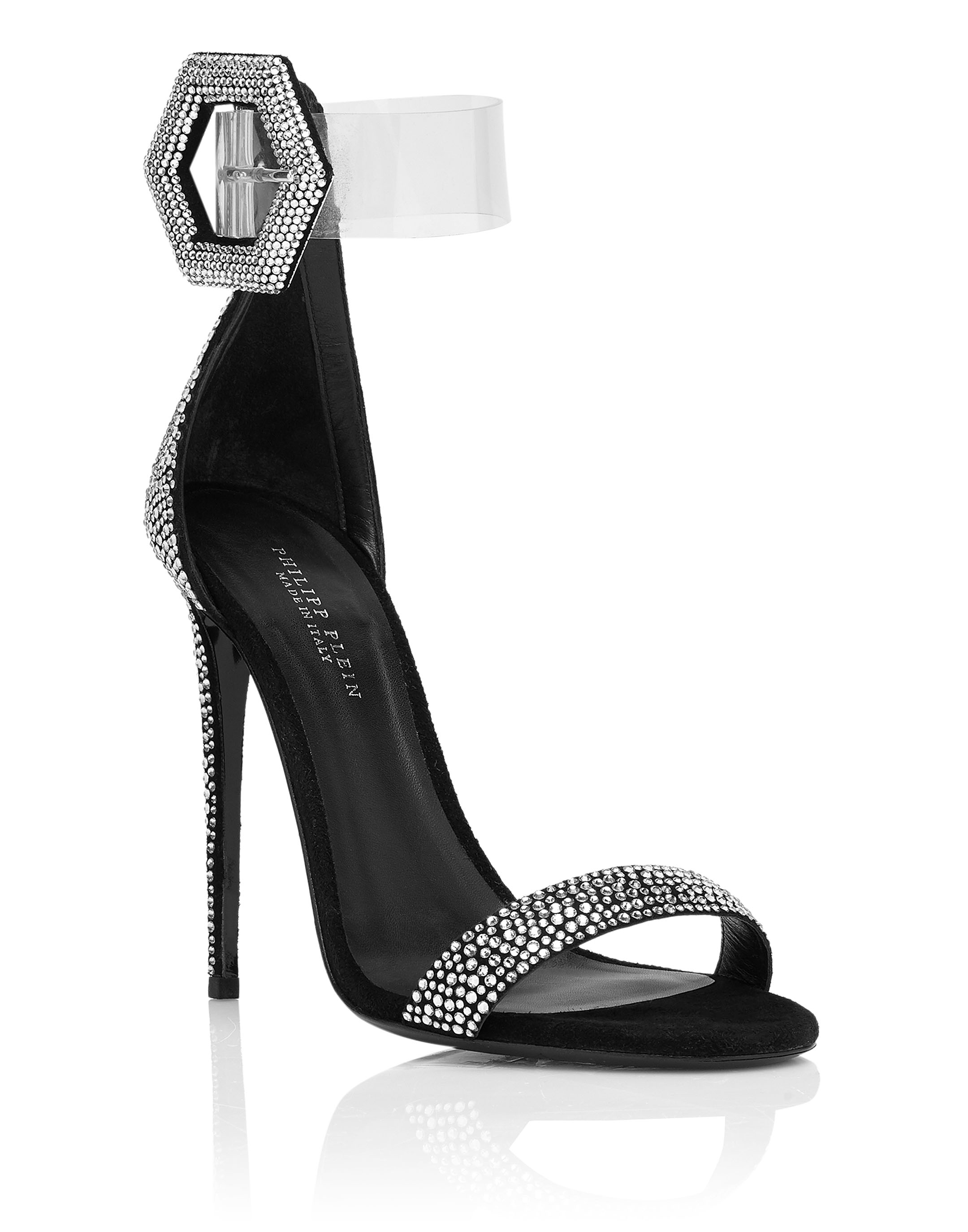 high heels with crystals