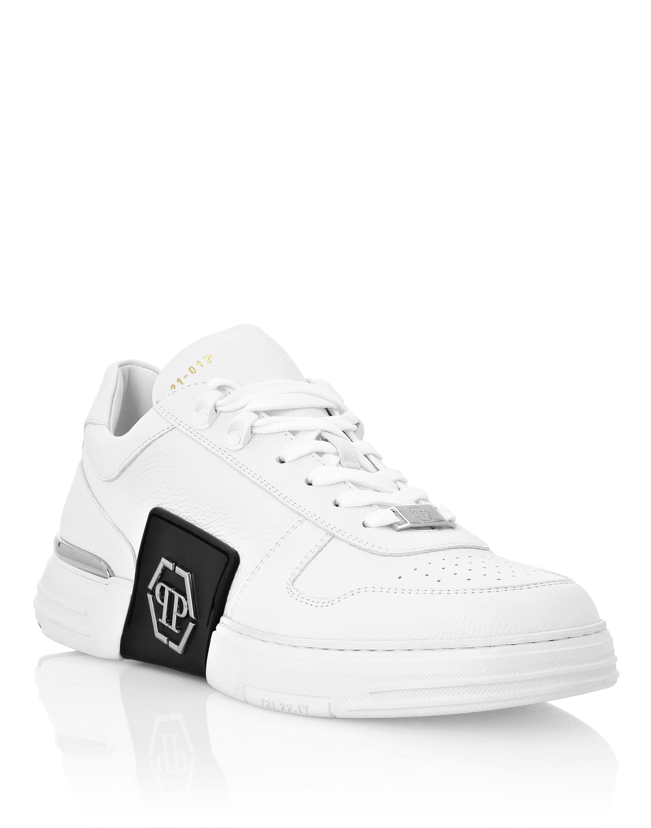 LO-TOP SNEAKERS PHANTOM KICK$ LEATHER Platinum HEXAGON LO-TOP SNEAKERS PHANTOM KICK$ LEATHER Platinum HEXAGON
