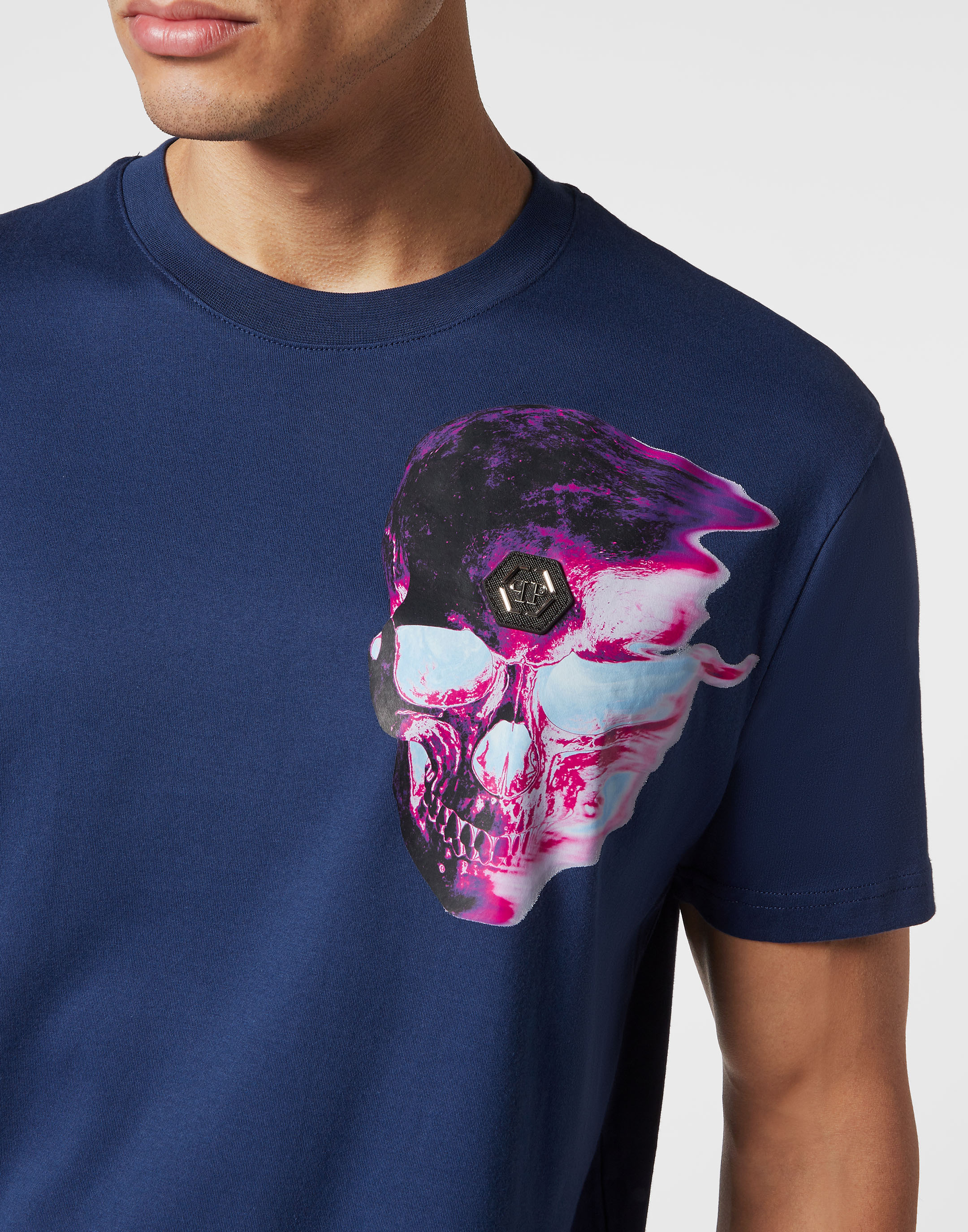 PHILIPP PLEIN クルネック SS カス レシンク シャシ Tシャツ T-shirt Round Neck SS Skull | Philipp Plein Outlet