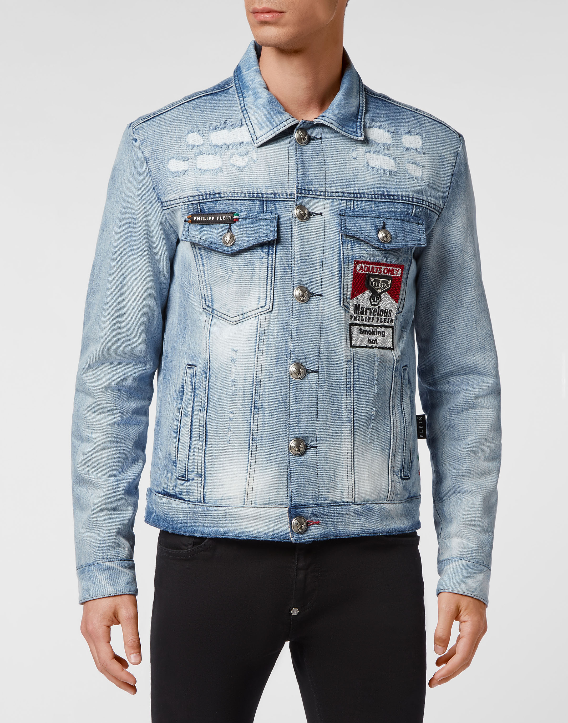 Marble Printed Denim jacket – FanFreakz