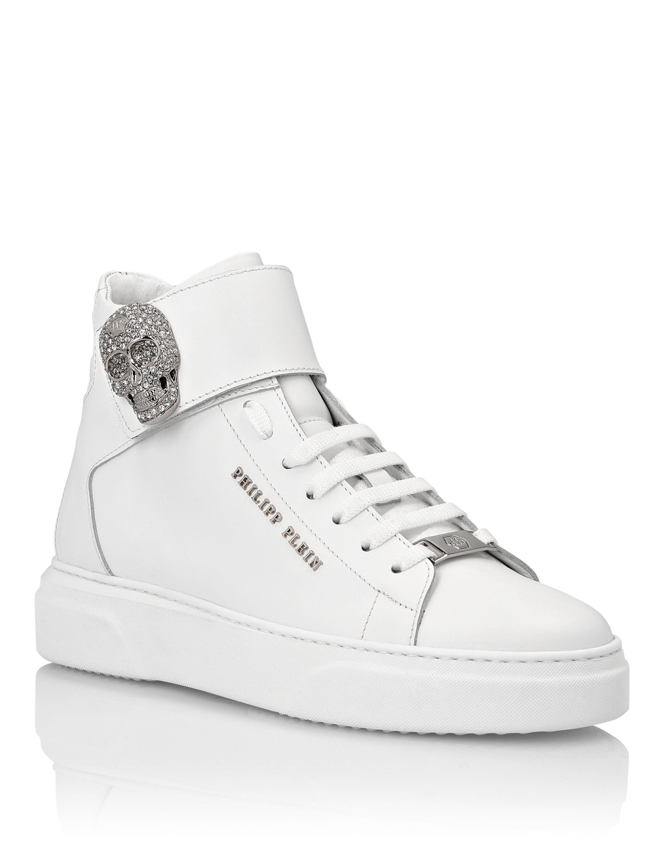 Philipp Plein Skull High-Top Sneakers - Pink