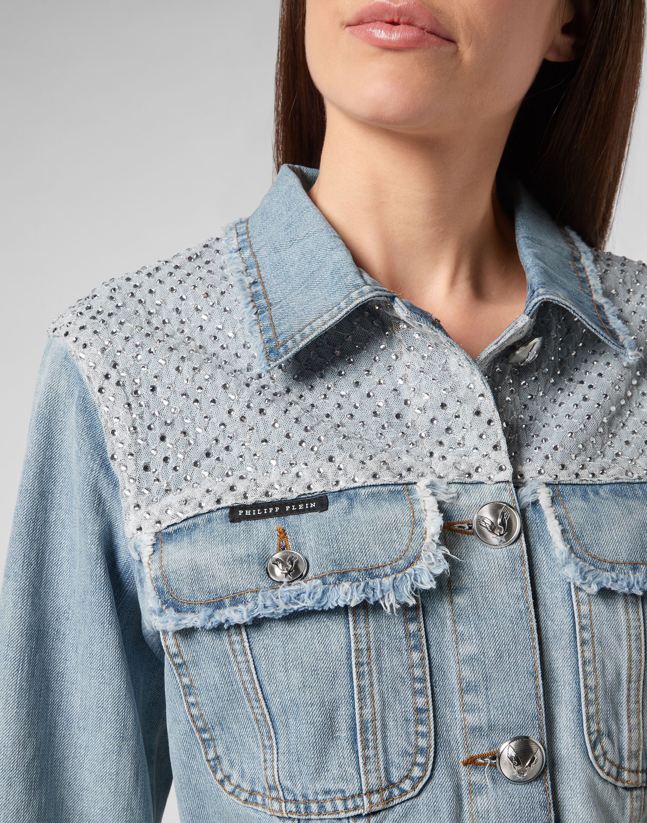 opleggen Impasse Voorzichtig Denim Jacket Crystal | Philipp Plein Outlet