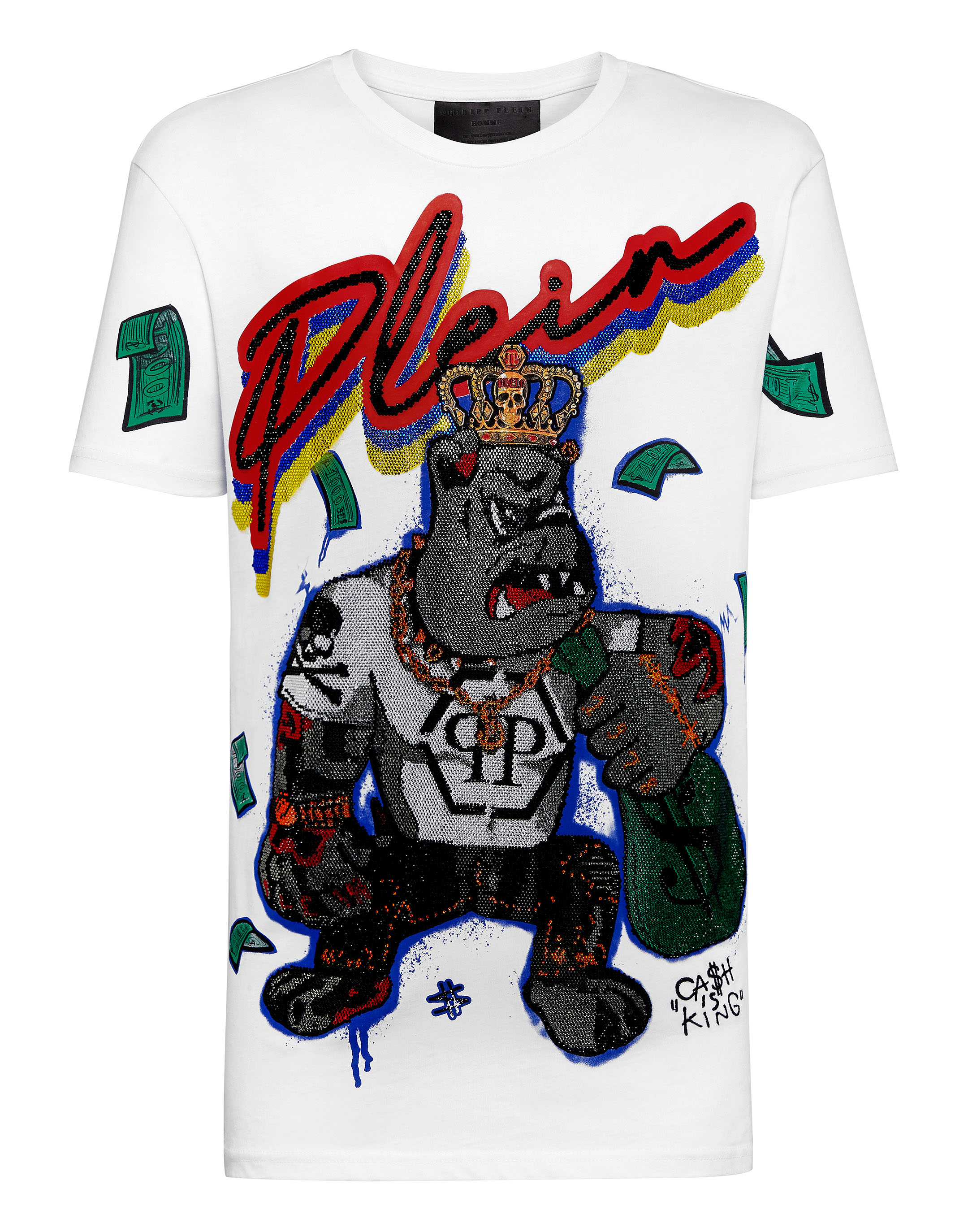 Extra affix Handig T-shirt Round Neck SS Dollar | Philipp Plein Outlet