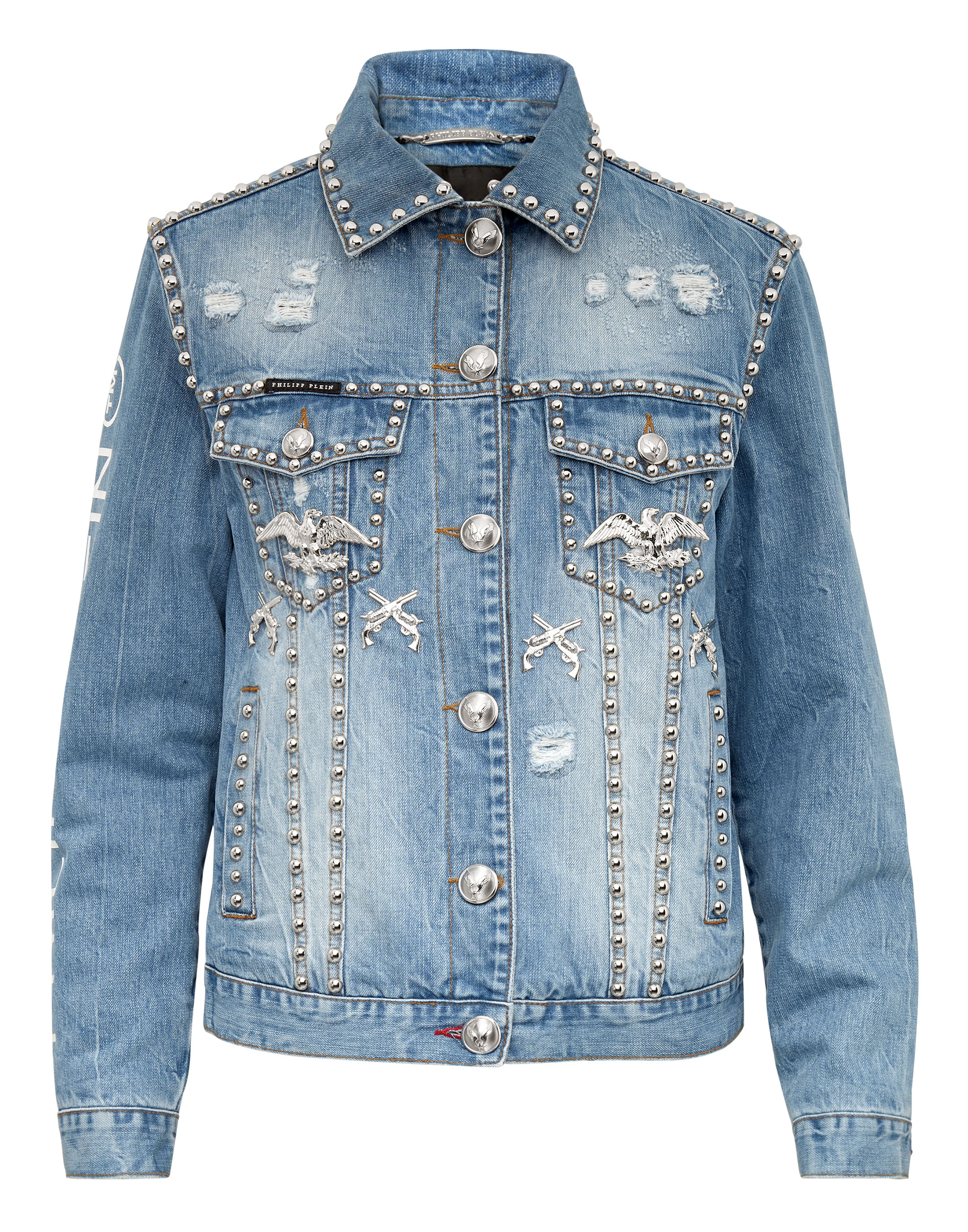 studs denim vest