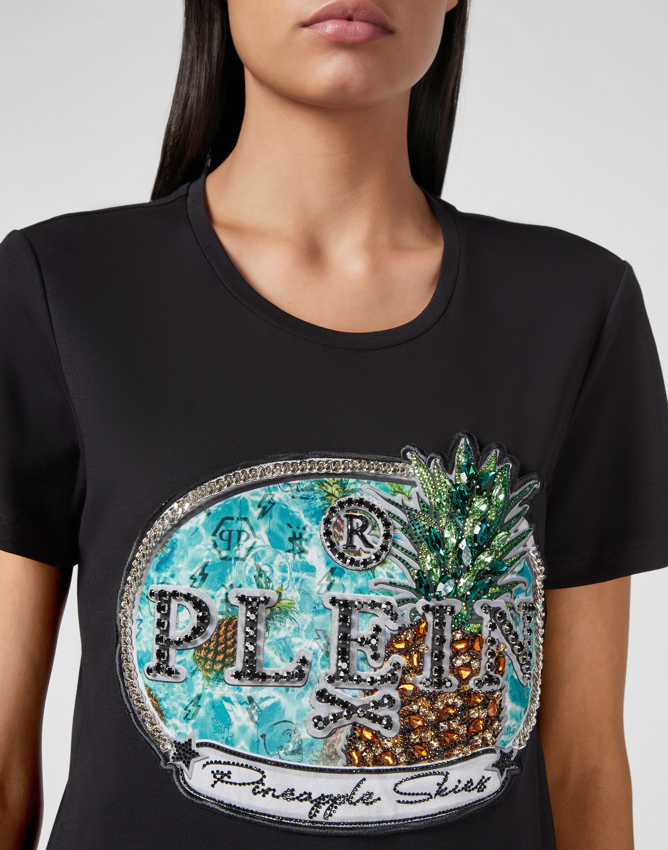 Your Sky Fan meeting サイン付　クッキー　teeteepor T-shirt Round Neck SS Stones Pineapple Skies | Philipp Plein