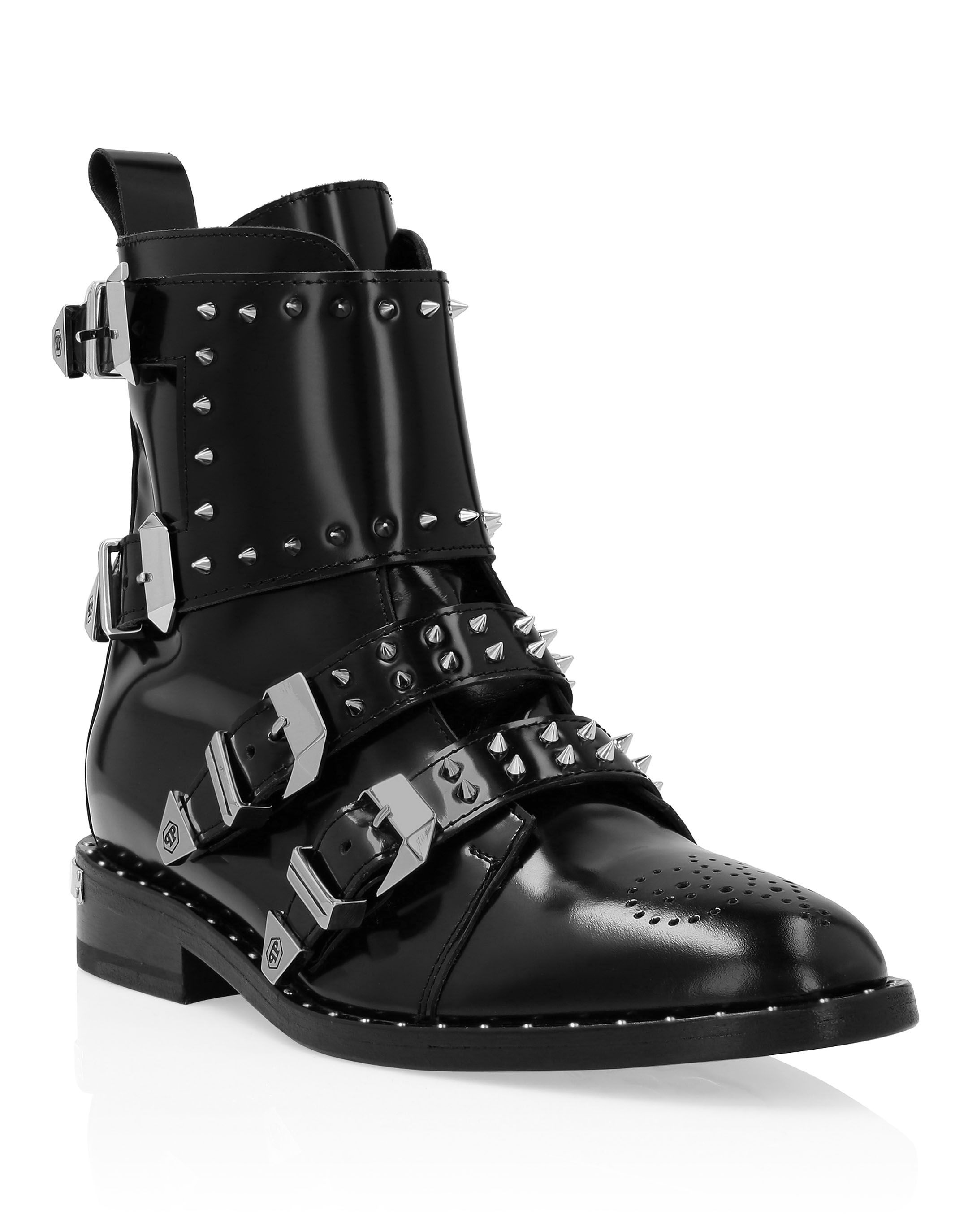 flat boots with studs