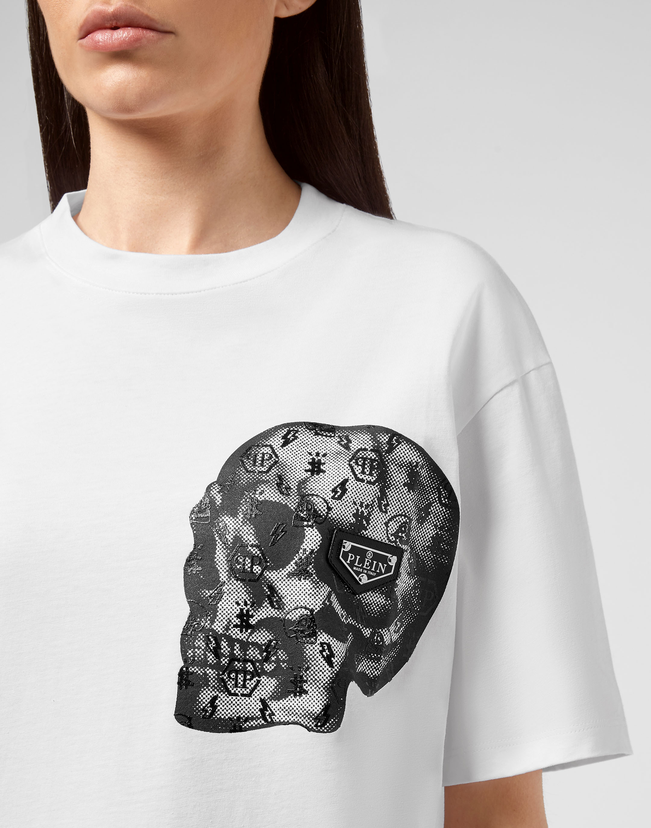 Objetivo Desafío ala T-shirt Round Neck SS print Skull | Philipp Plein Outlet