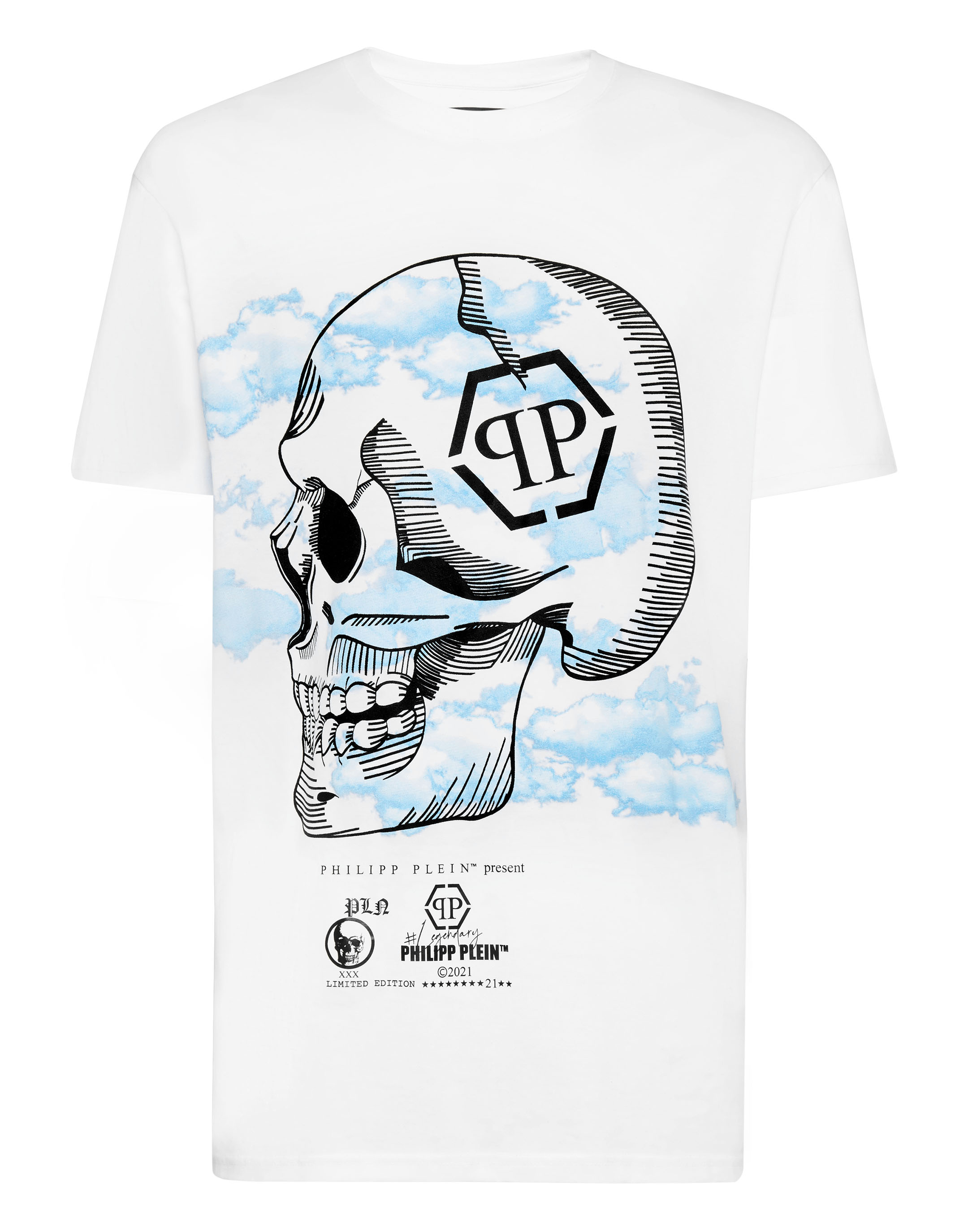 systematisch bouwer heelal T-shirt Round Neck SS Clouds | Philipp Plein Outlet