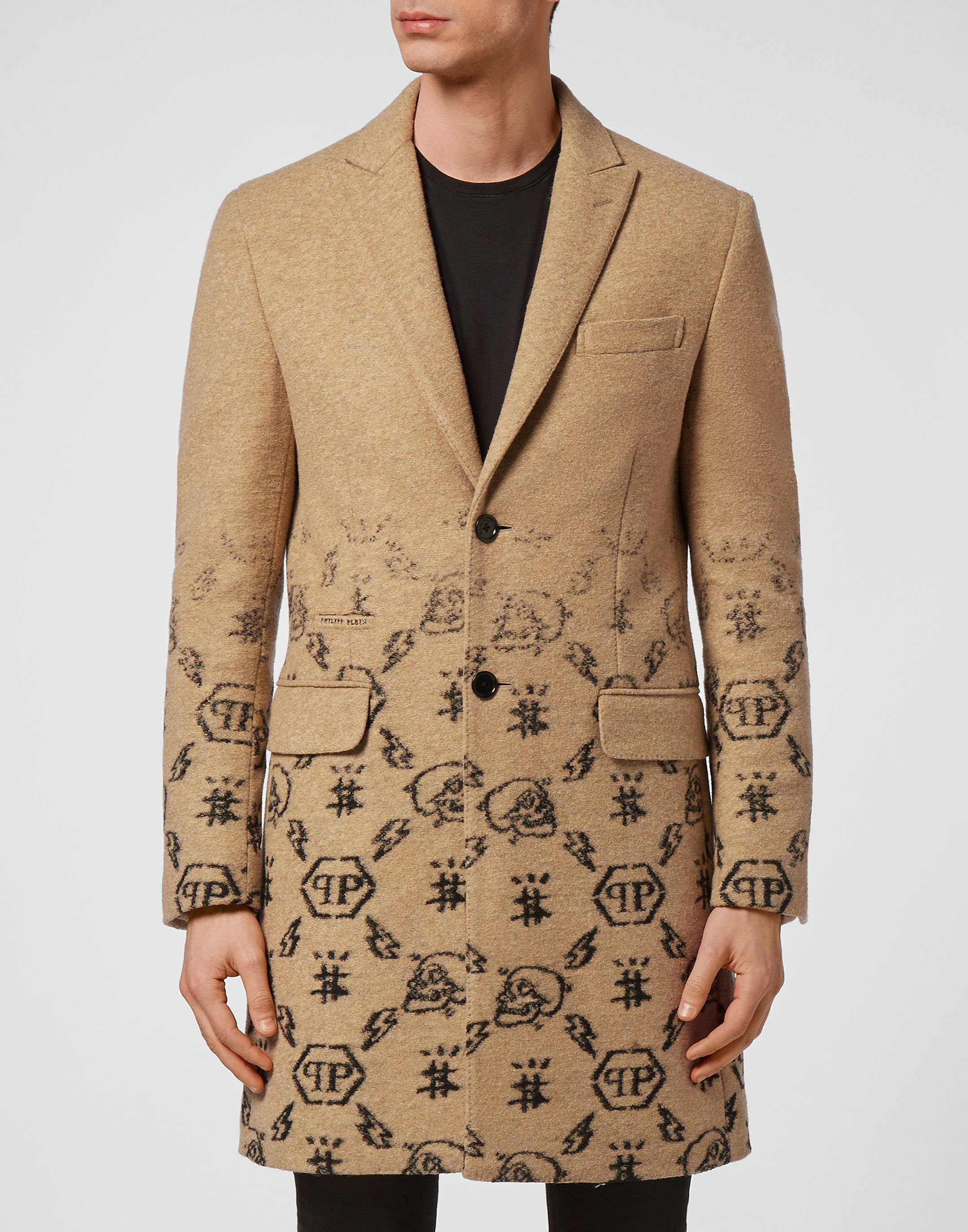 Louis Vuitton Double-Breasted Jacquard Coat