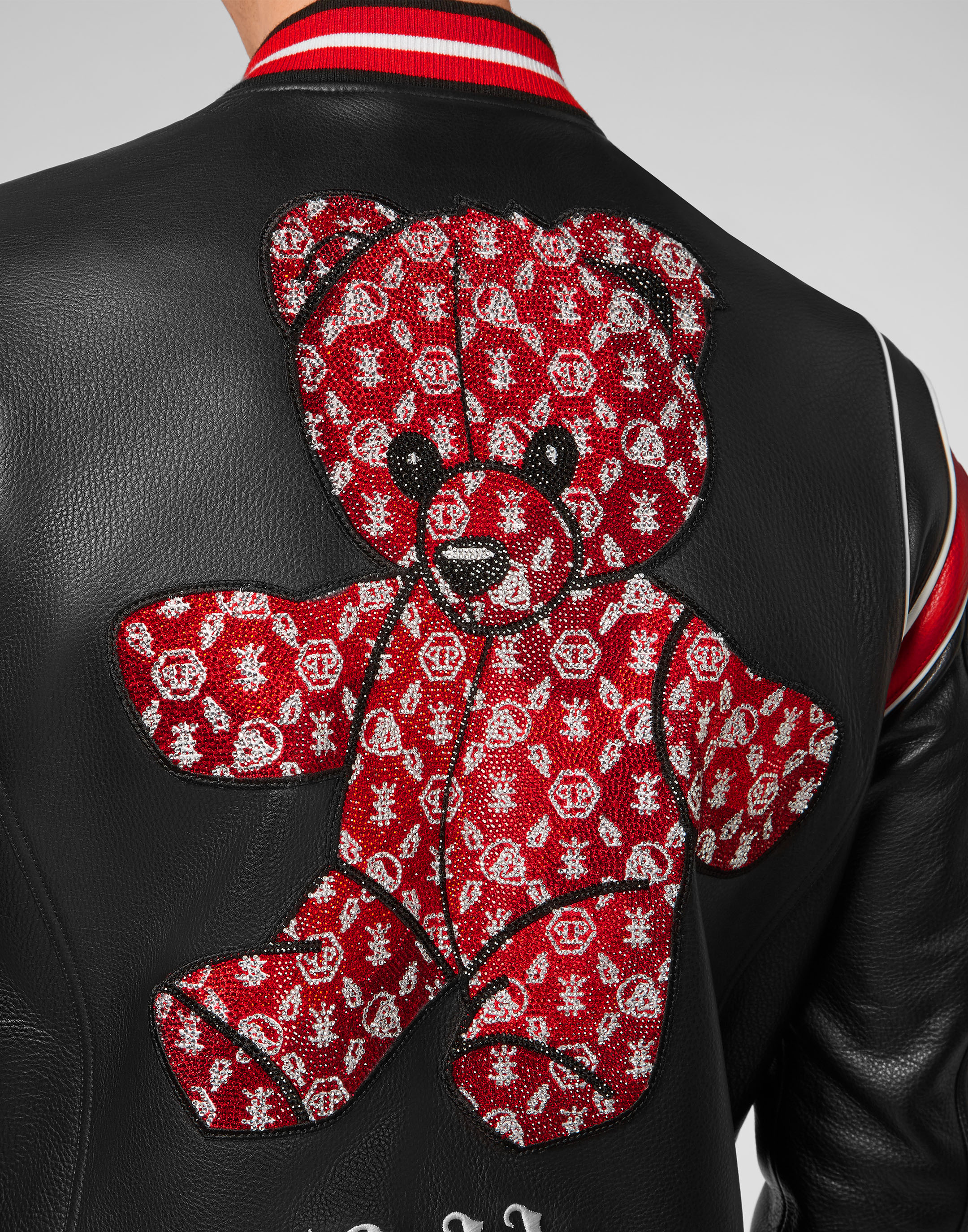 Leather Strap Teddy Jacket