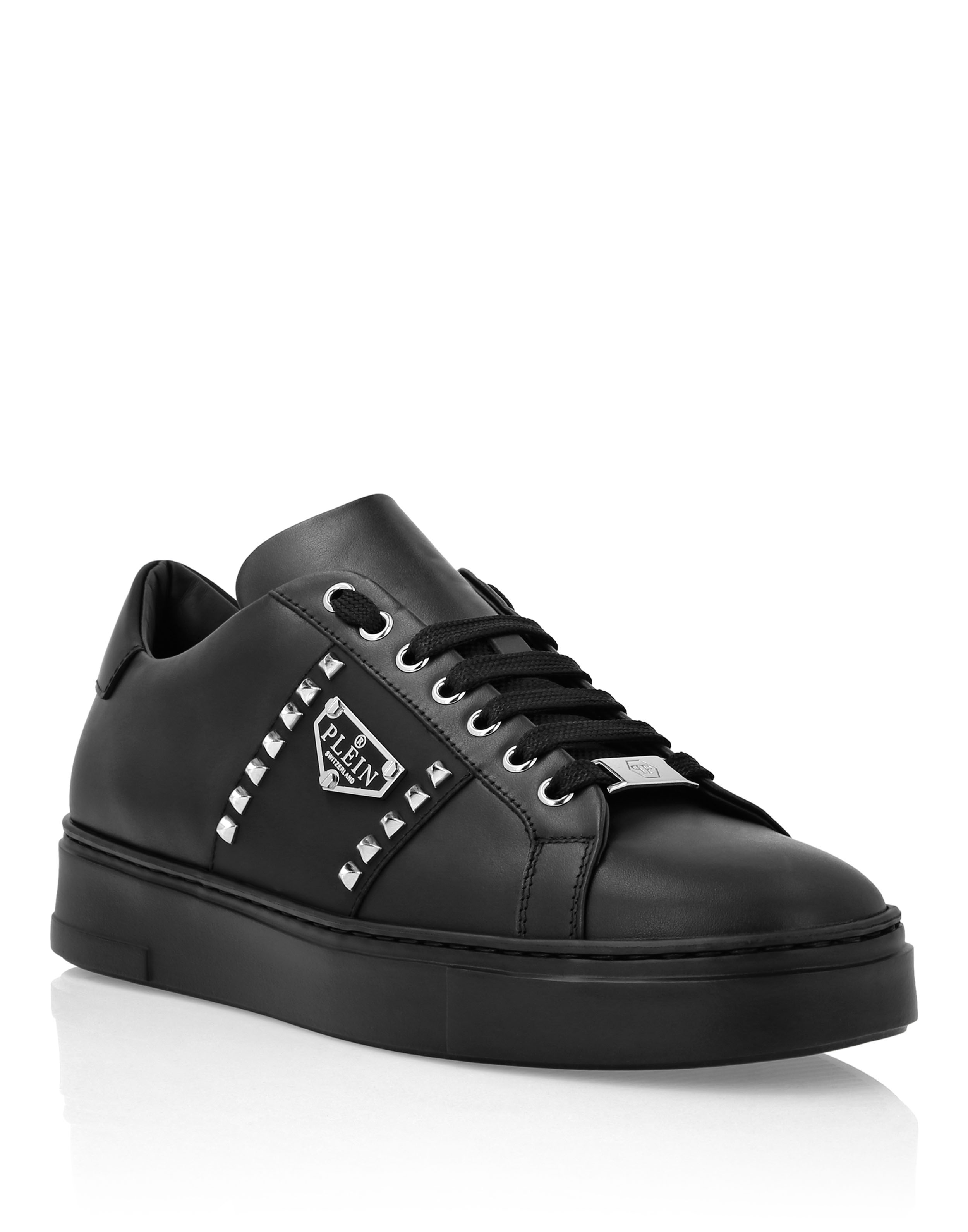 スニーカー Philipp Plein Hexagon' Black Leather Sneakers Nappa Leather Lo-Top Sneakers Hexagon | Philipp Plein Outlet
