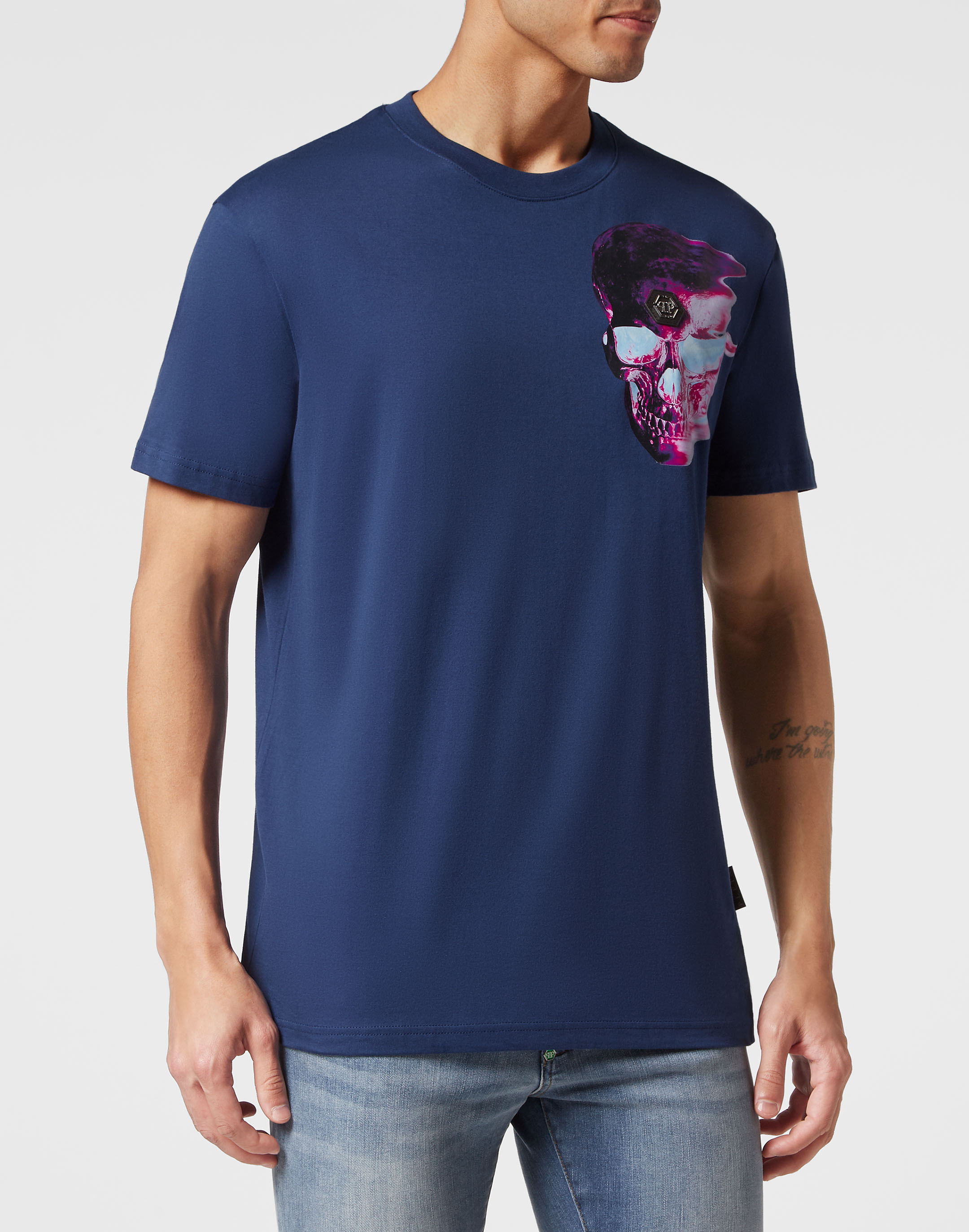 PHILIPP PLEIN クルネック SS カス レシンク シャシ Tシャツ T-shirt Round Neck SS Skull | Philipp Plein Outlet